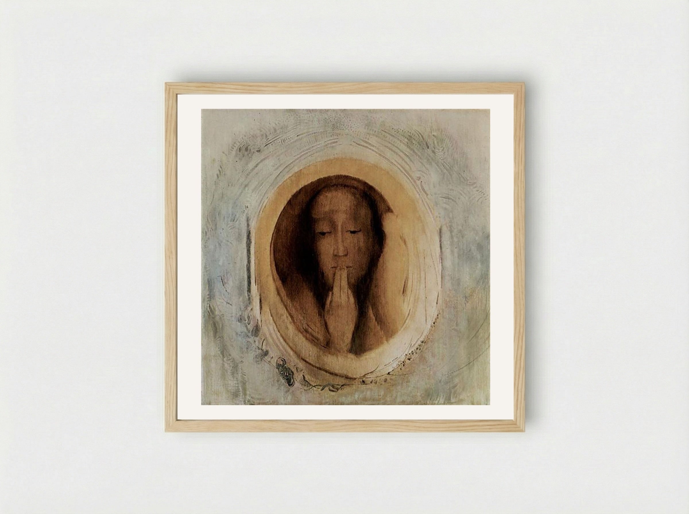 Silence - Odilon Redon - Framed Print Wood
