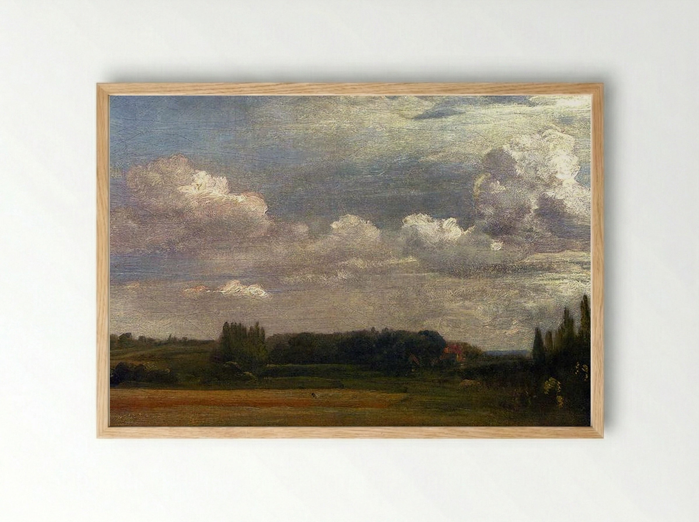 View Towards The Rectory From East Bergholt House - John Constable - Framed Print Wood