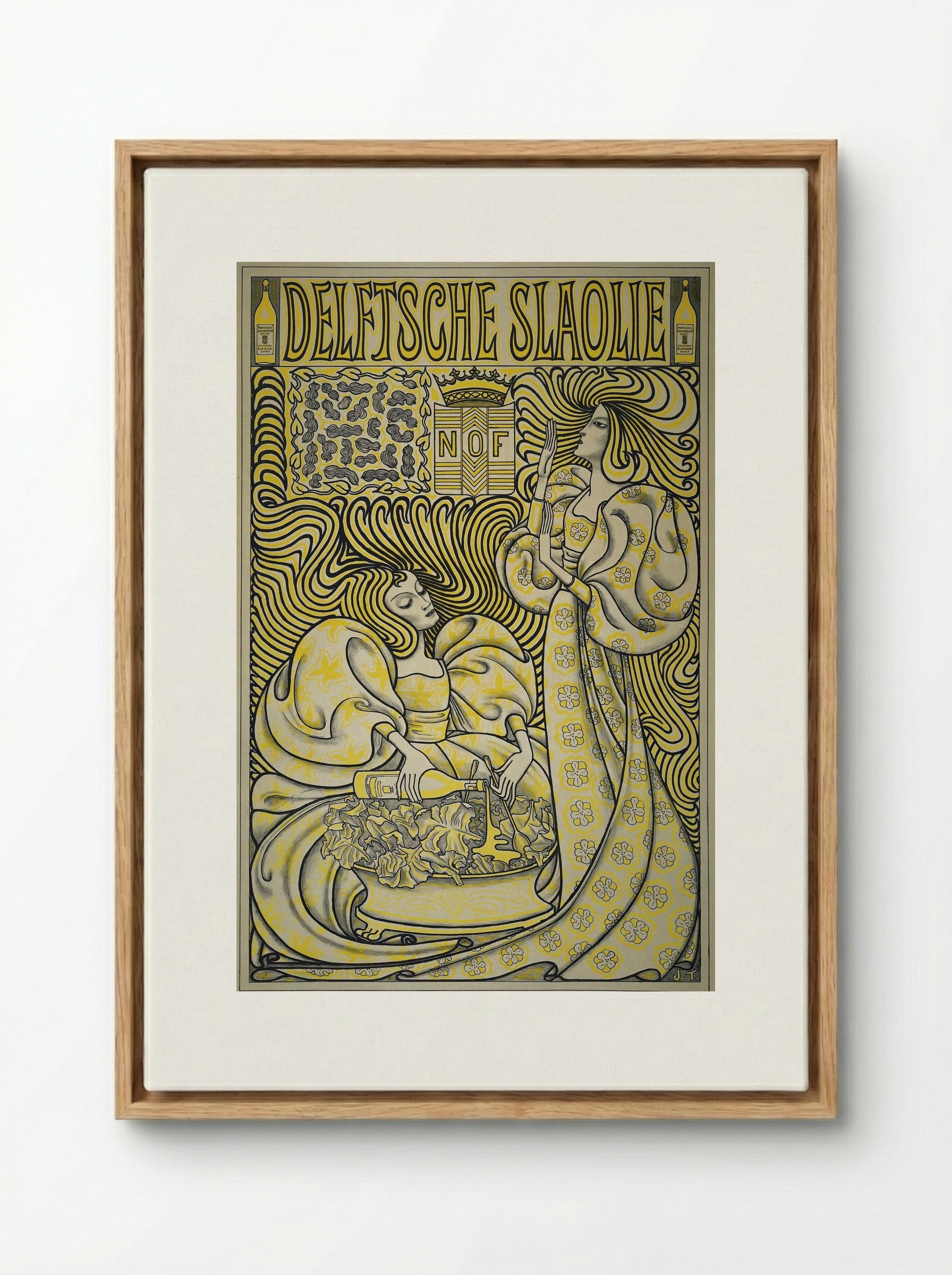 Poster for Delft Salad Oil - Jan Toorop - Framed Canvas Wood