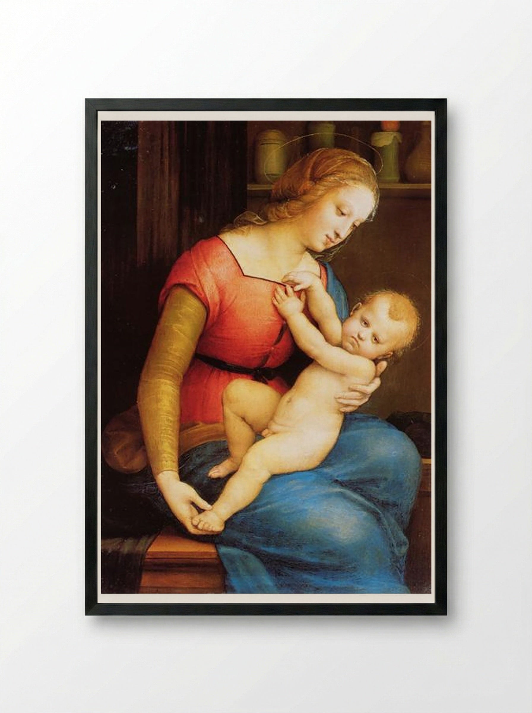 The Virgin of the House of Orleans - Raphael - Framed Print Black