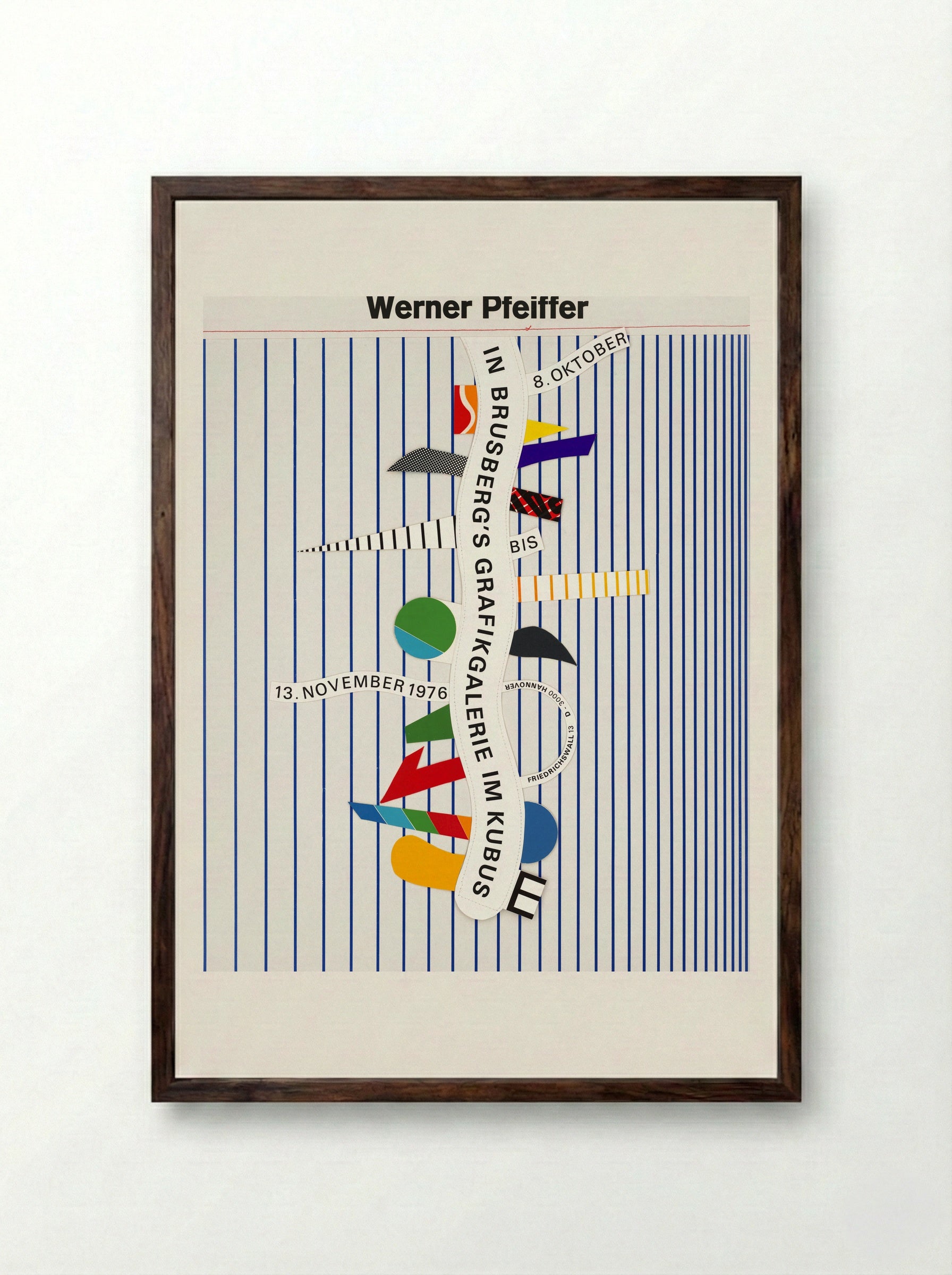 Exhibition in Brusberg's Grafikgalerie im Kubus - Werner Pfeiffer - Framed Print Dark Wood