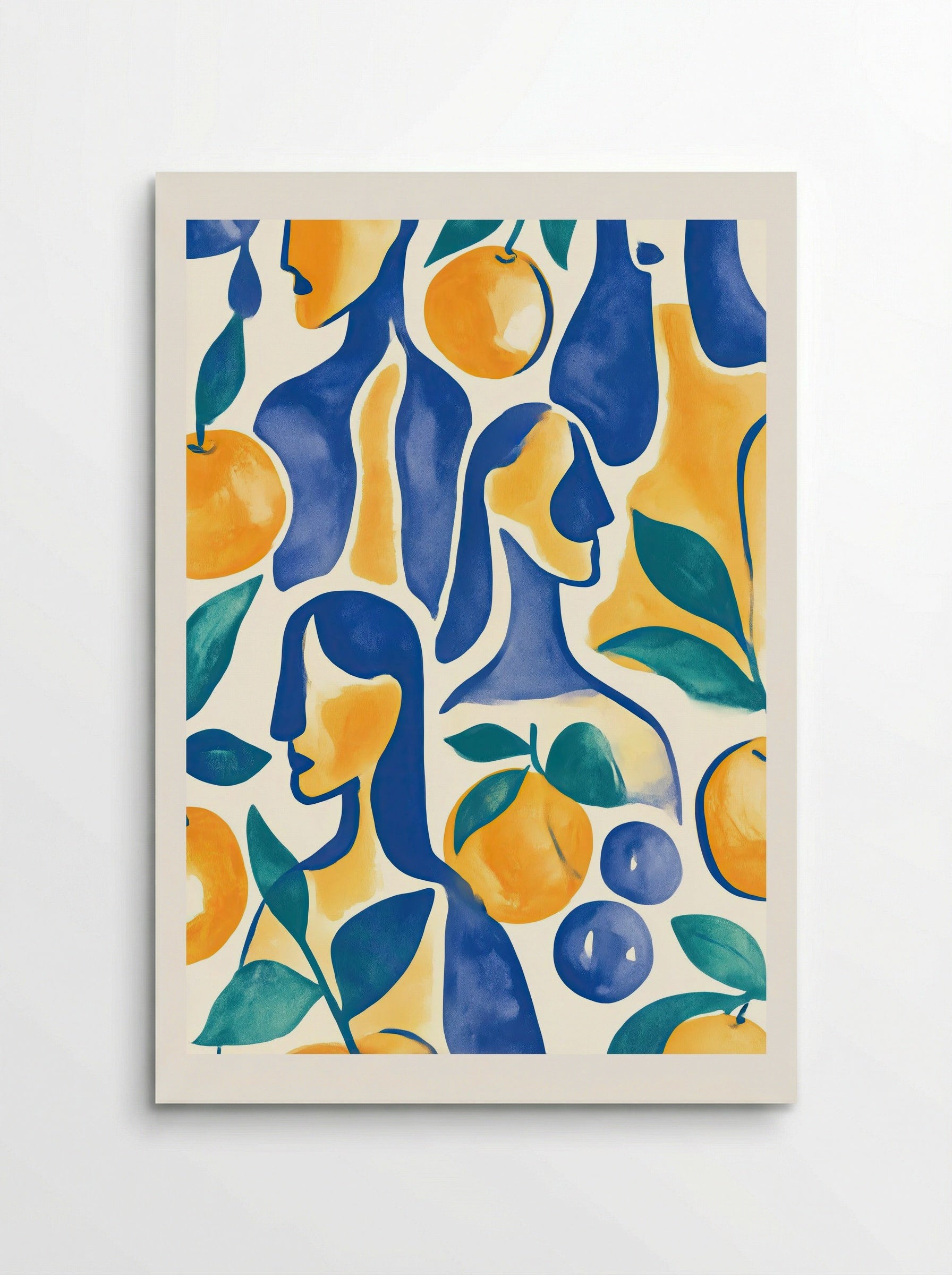 Citrus Muse in Indigo - Poster