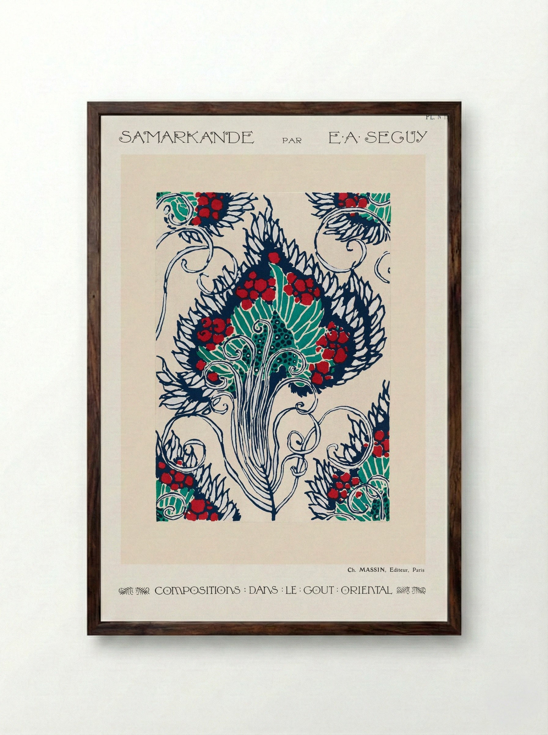 Samarkande, Planche 19 - Émile-Allain Séguy - Framed Print Dark Wood
