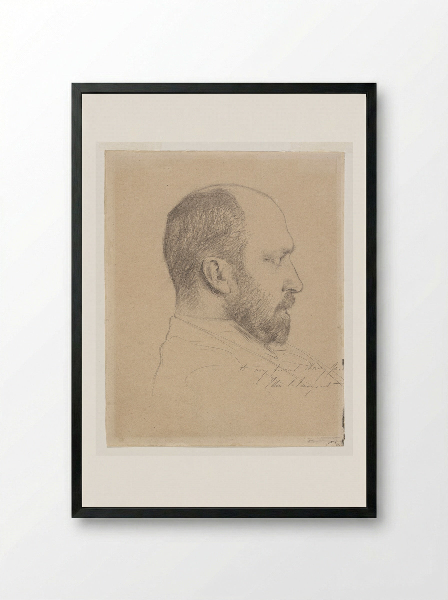 Portrait of Henry James - John Singer Sargent - Framed Print Black