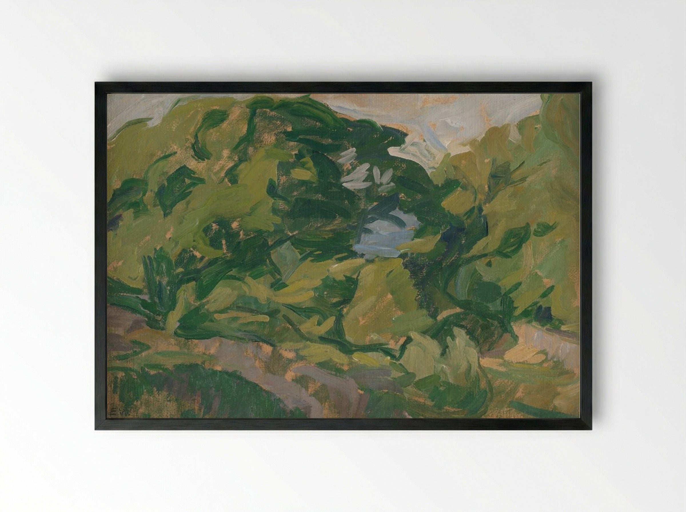Landscape, Christiansø - Edvard Weie - Framed Print Black
