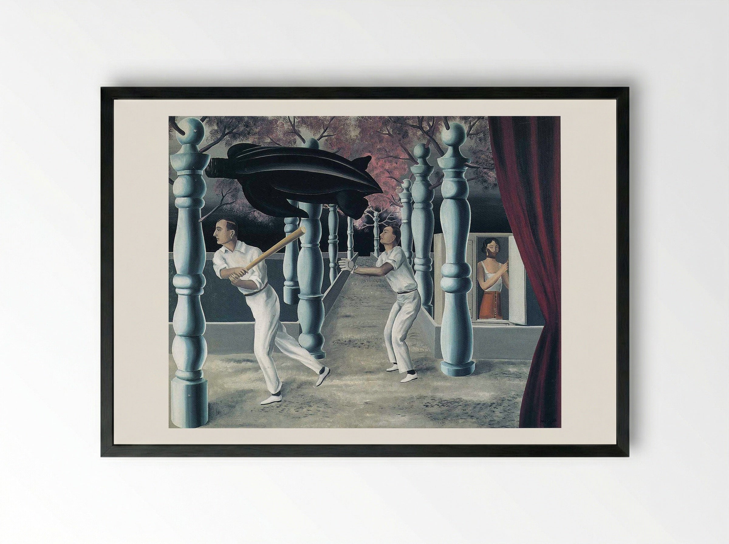 The Secret Player - René Magritte - Framed Print Black