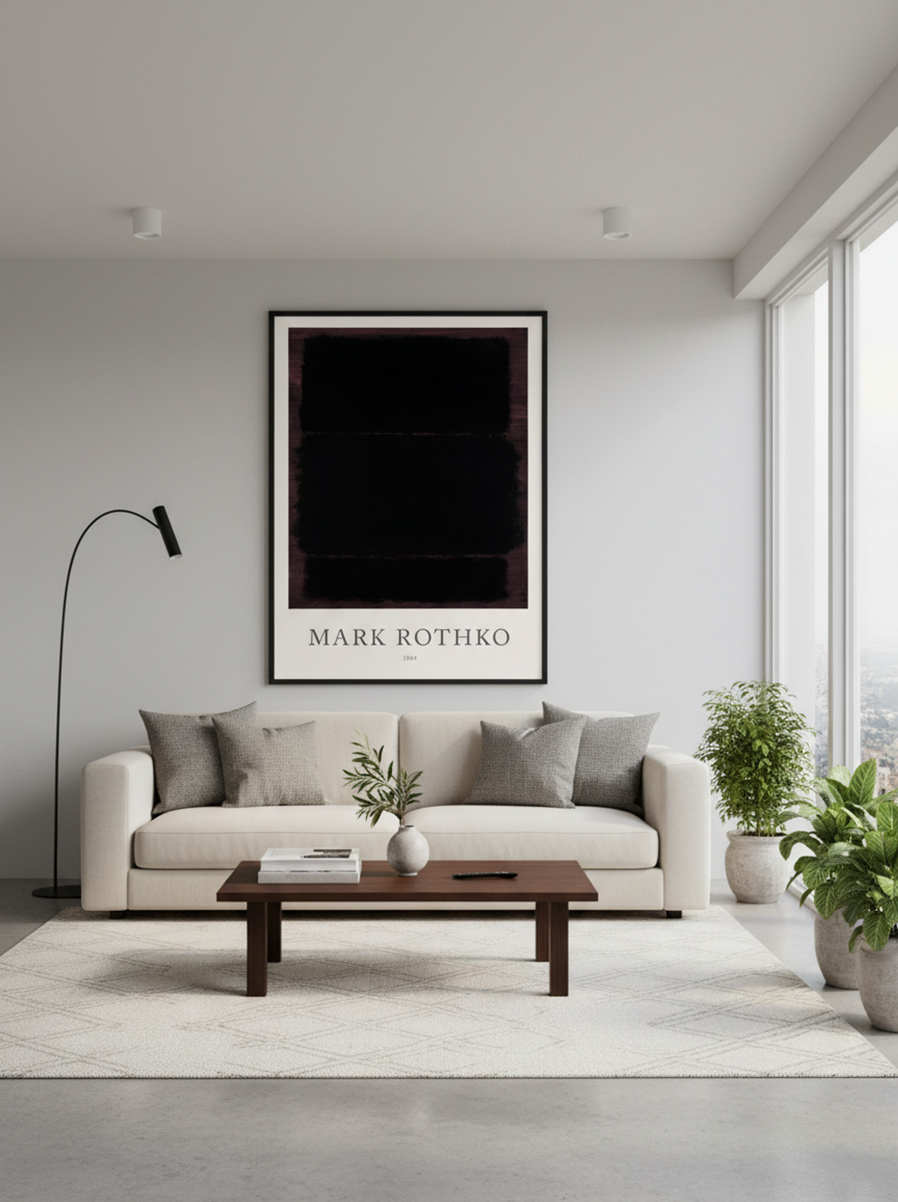Untitled (Three Black Rectangles) - Mark Rothko - Lifestyle