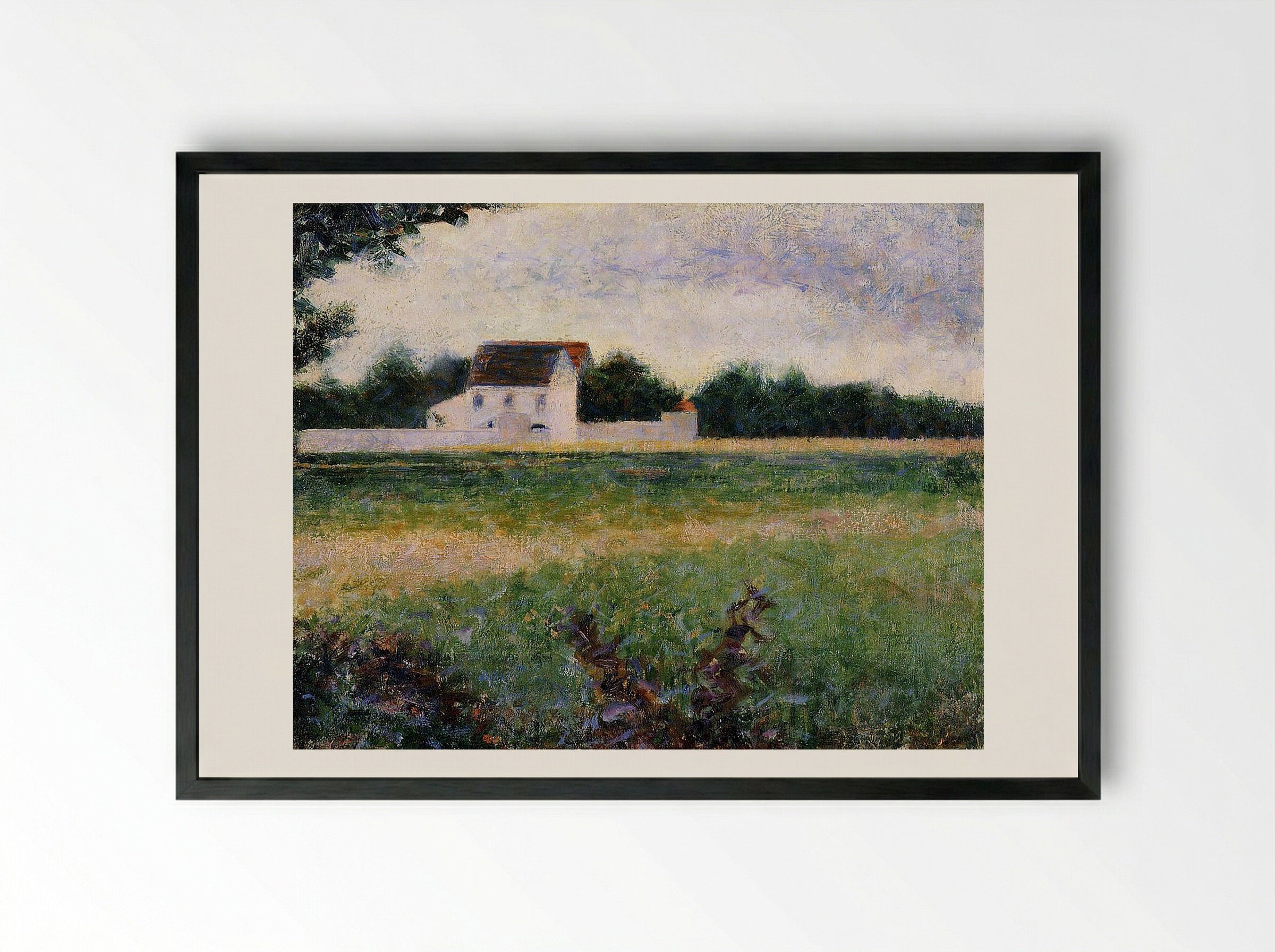 Landscape in the Île-de-France - Armand Guillaumin - Framed Print Black