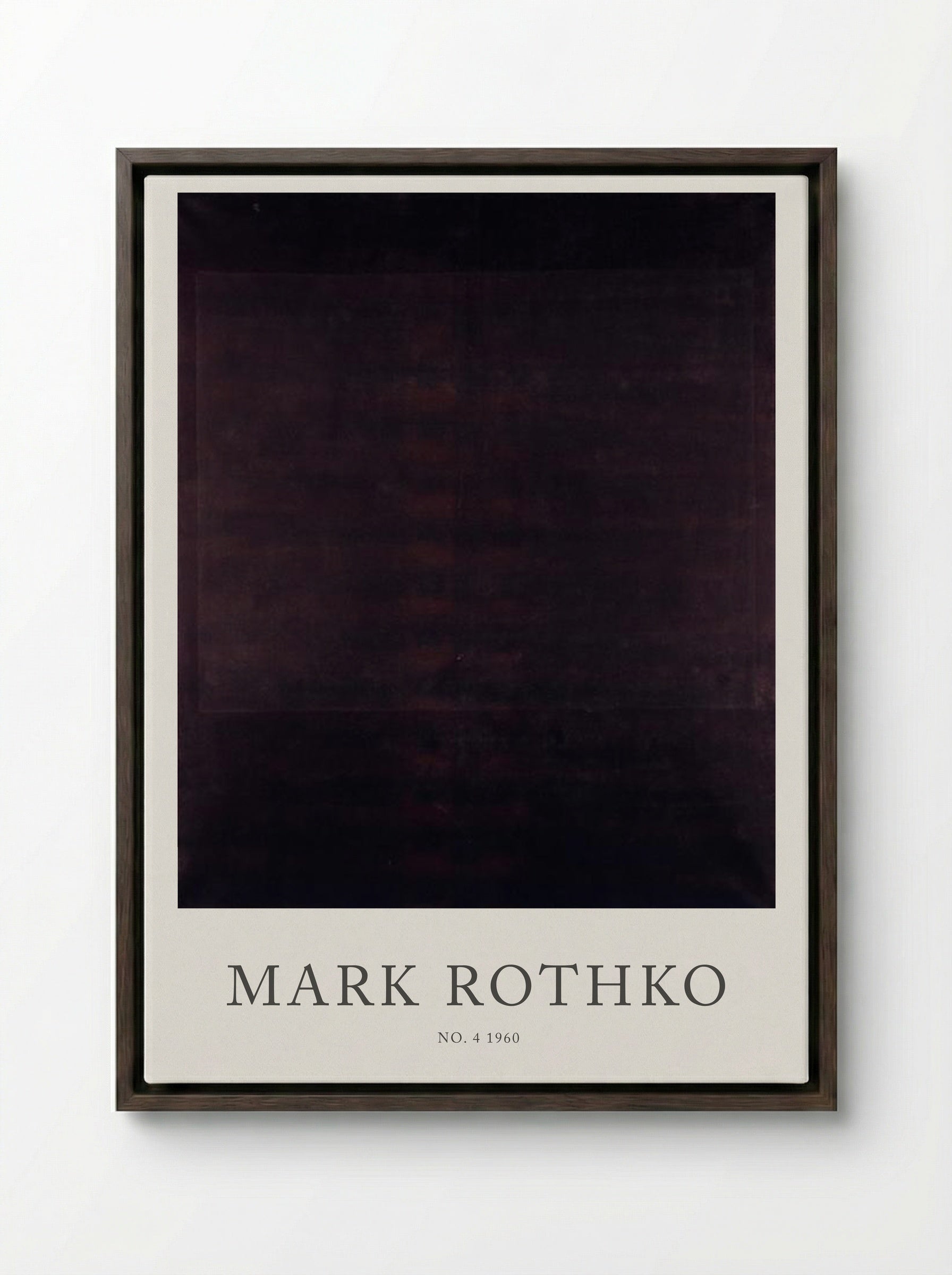 No. 4 - Mark Rothko - Framed Canvas Dark Wood