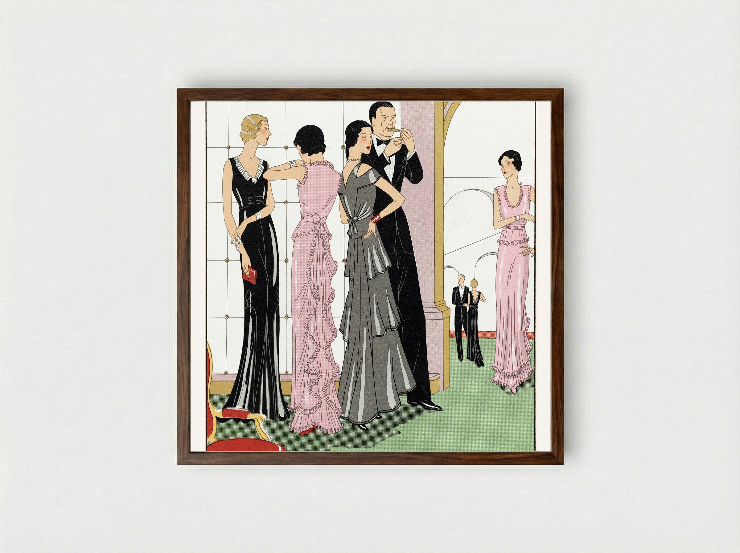 Evening Wears - Martial et Armand - Framed Print Dark Wood