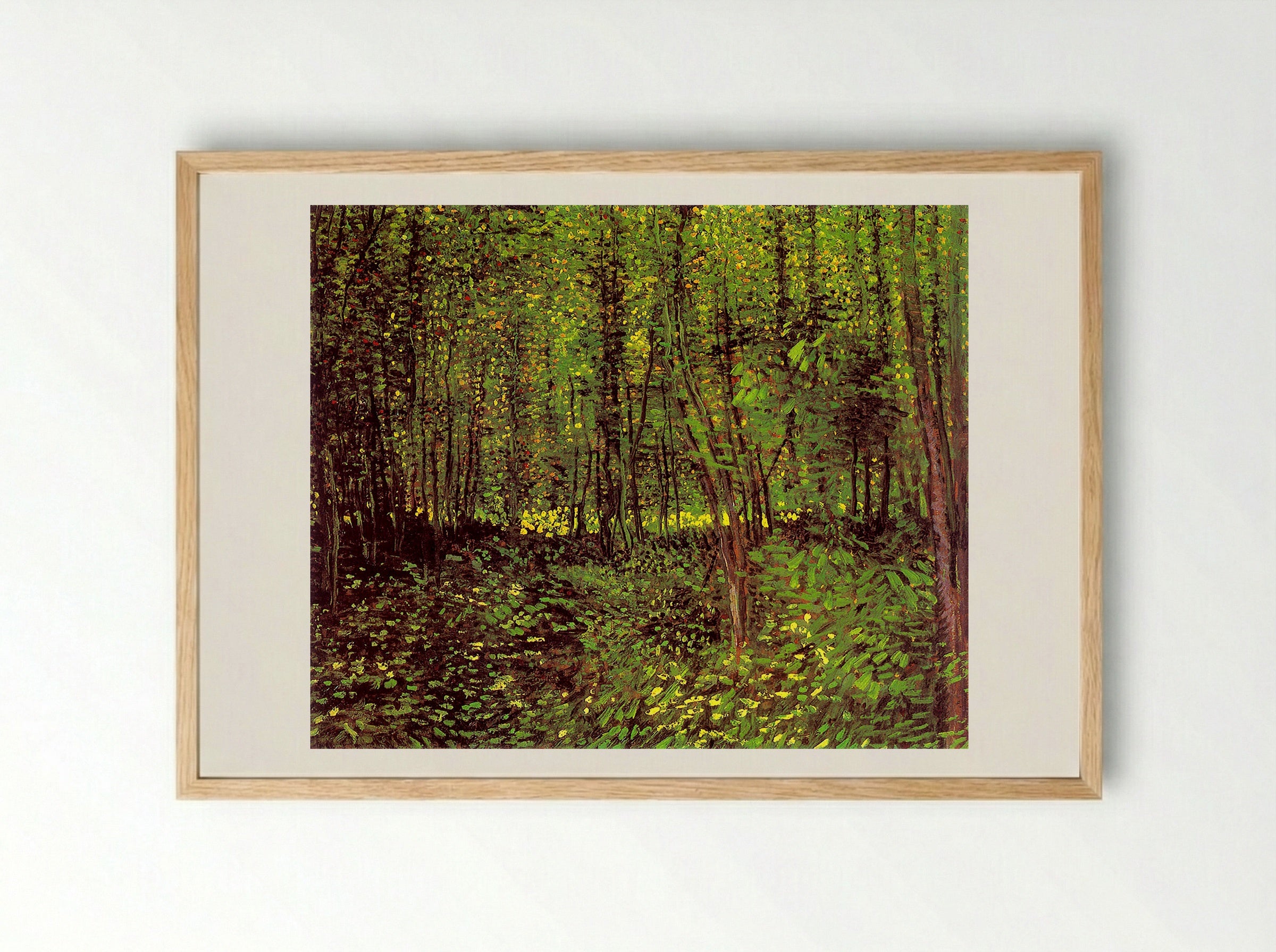 Trees and Undergrowth - Vincent van Gogh - Framed Print Wood