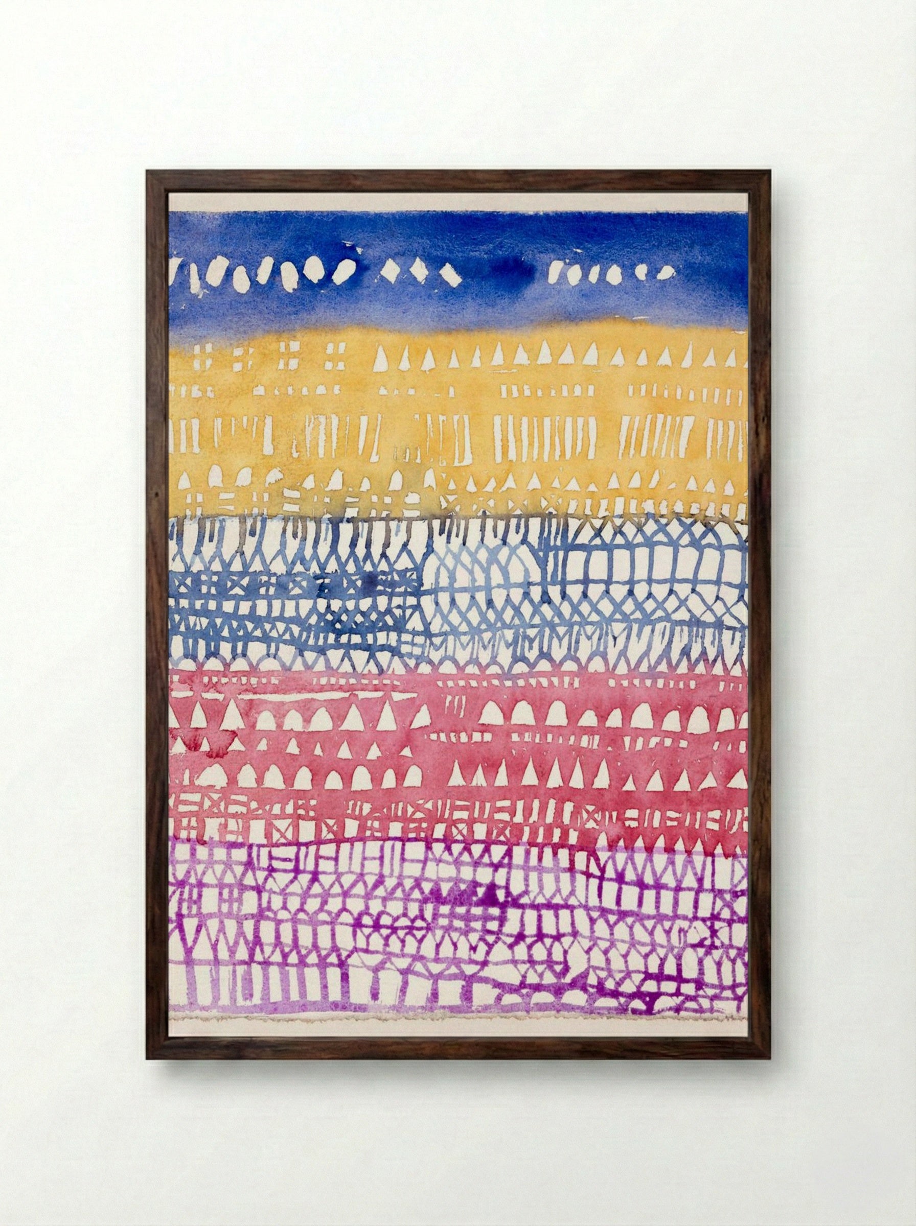 Old City - Paul Klee - Framed Print Dark Wood
