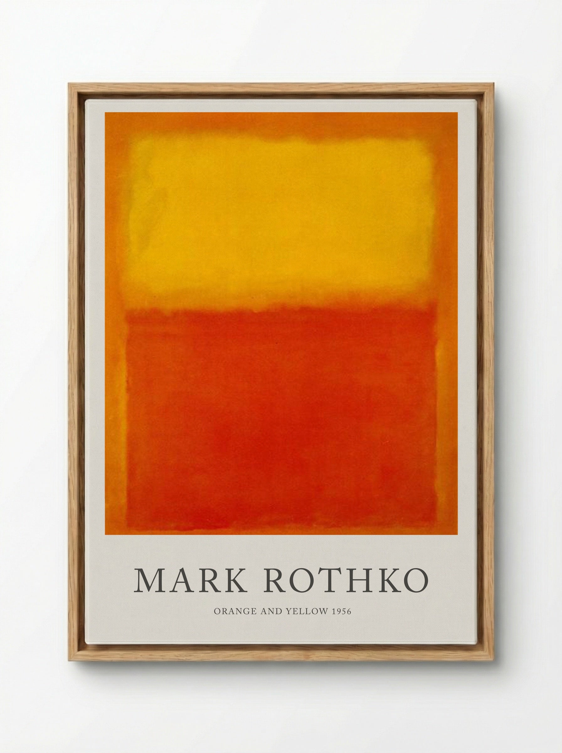 Orange and Yellow - Mark Rothko - Framed Canvas Wood