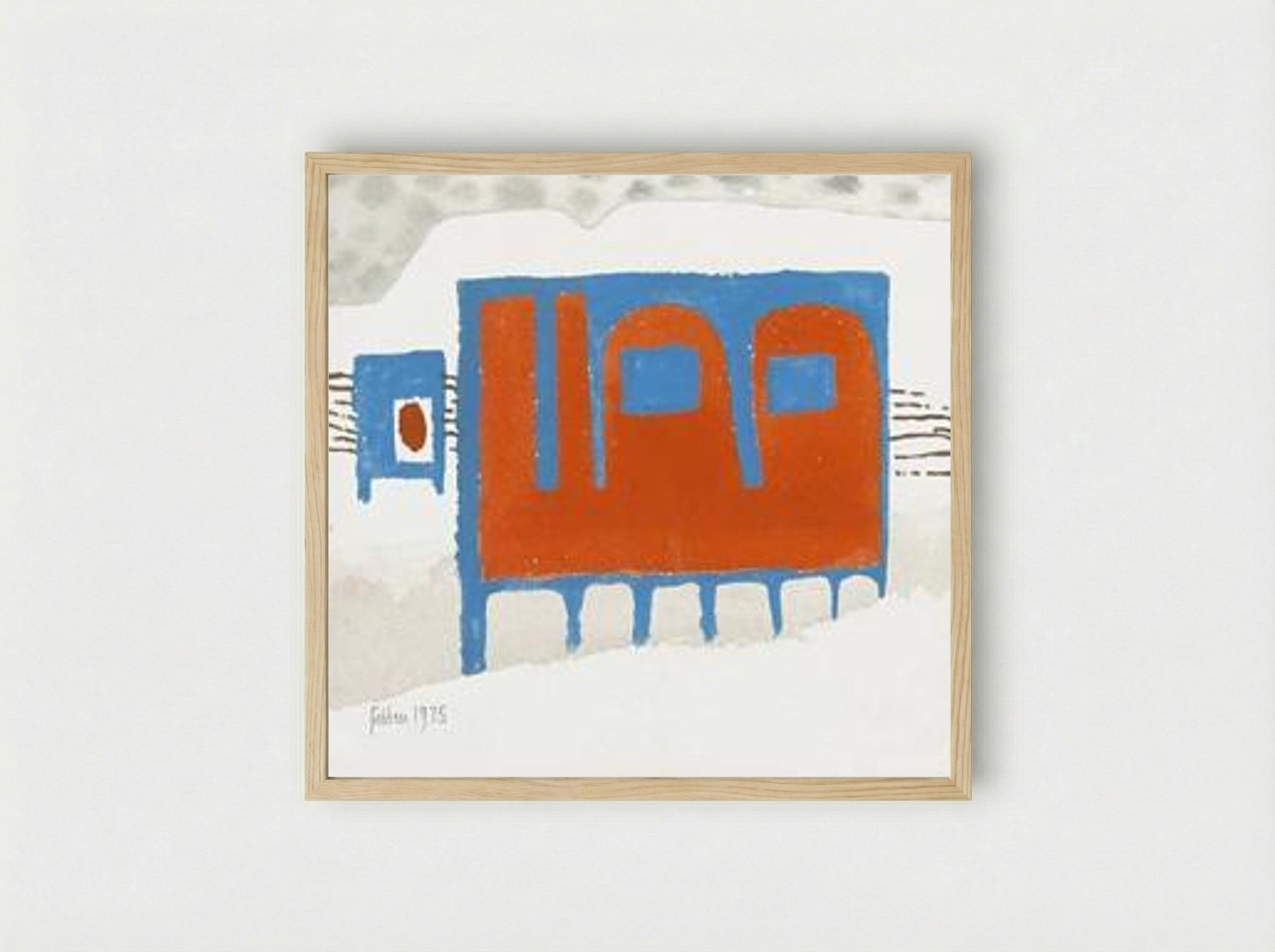 Abstracted Building in Winter - Mary Fedden - Framed Print Wood