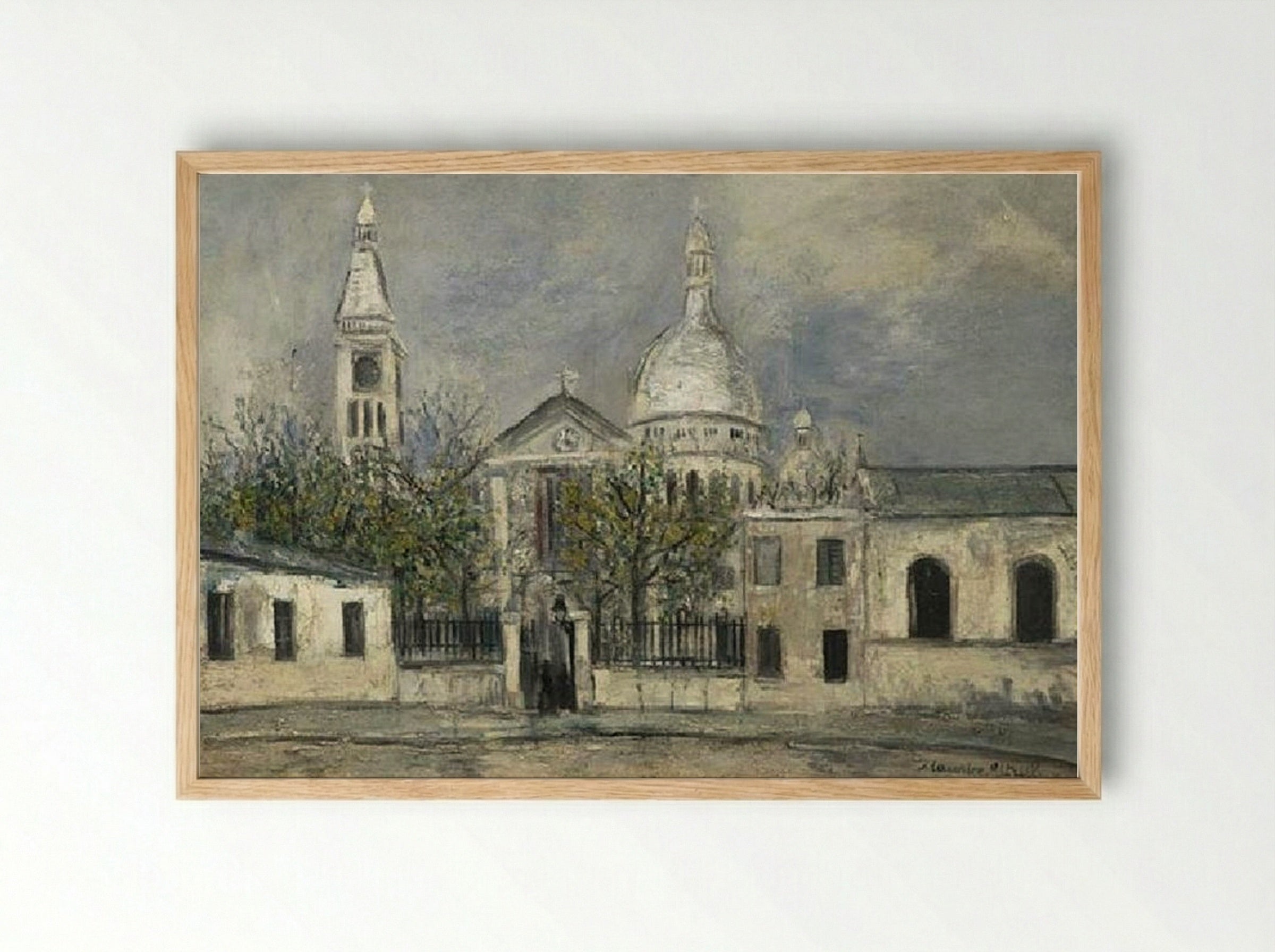 St. Pierre de Montmartre - Maurice Utrillo - Framed Print Wood