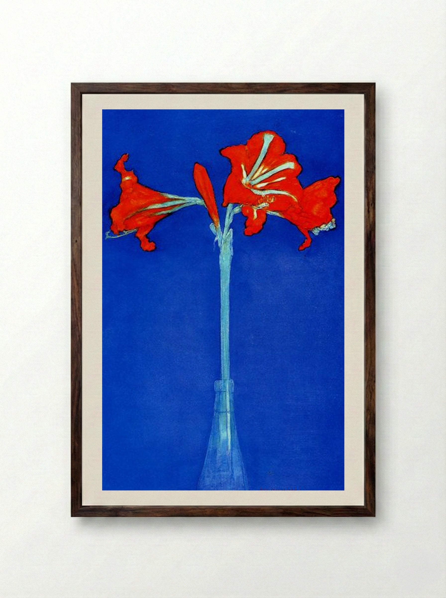 Amaryllis - Piet Mondrian - Framed Print Dark Wood