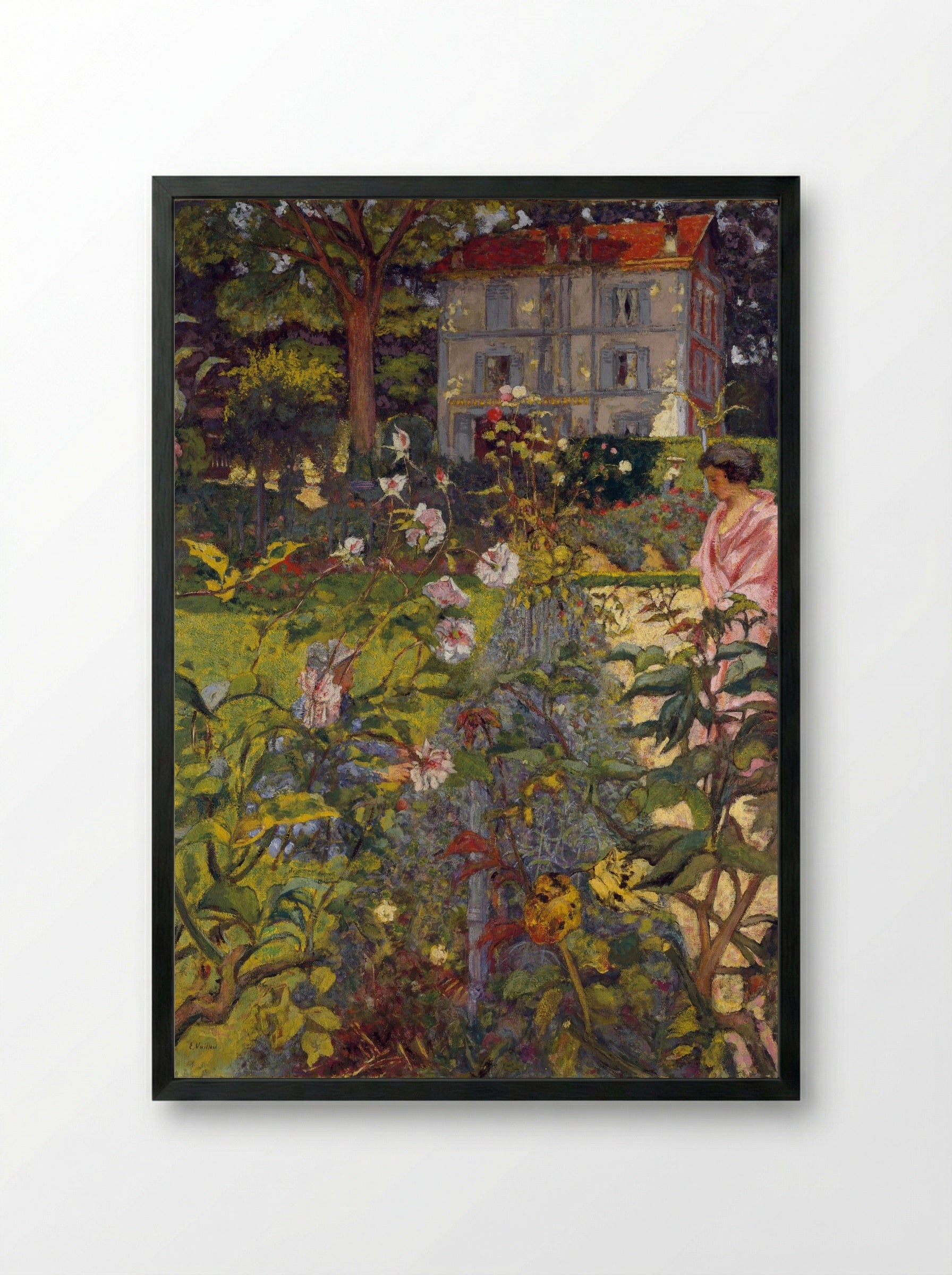Garden at Vaucresson - Édouard Vuillard - Framed Print Black