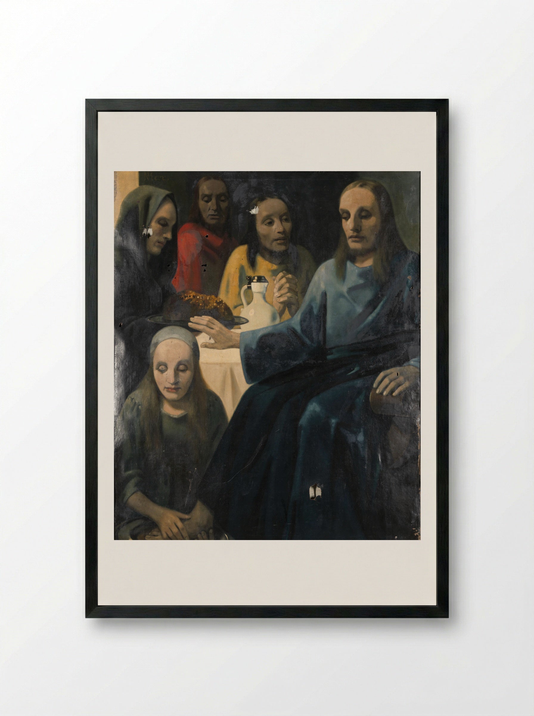 The Washing of the Feet - Han van Meegeren - Framed Print Black