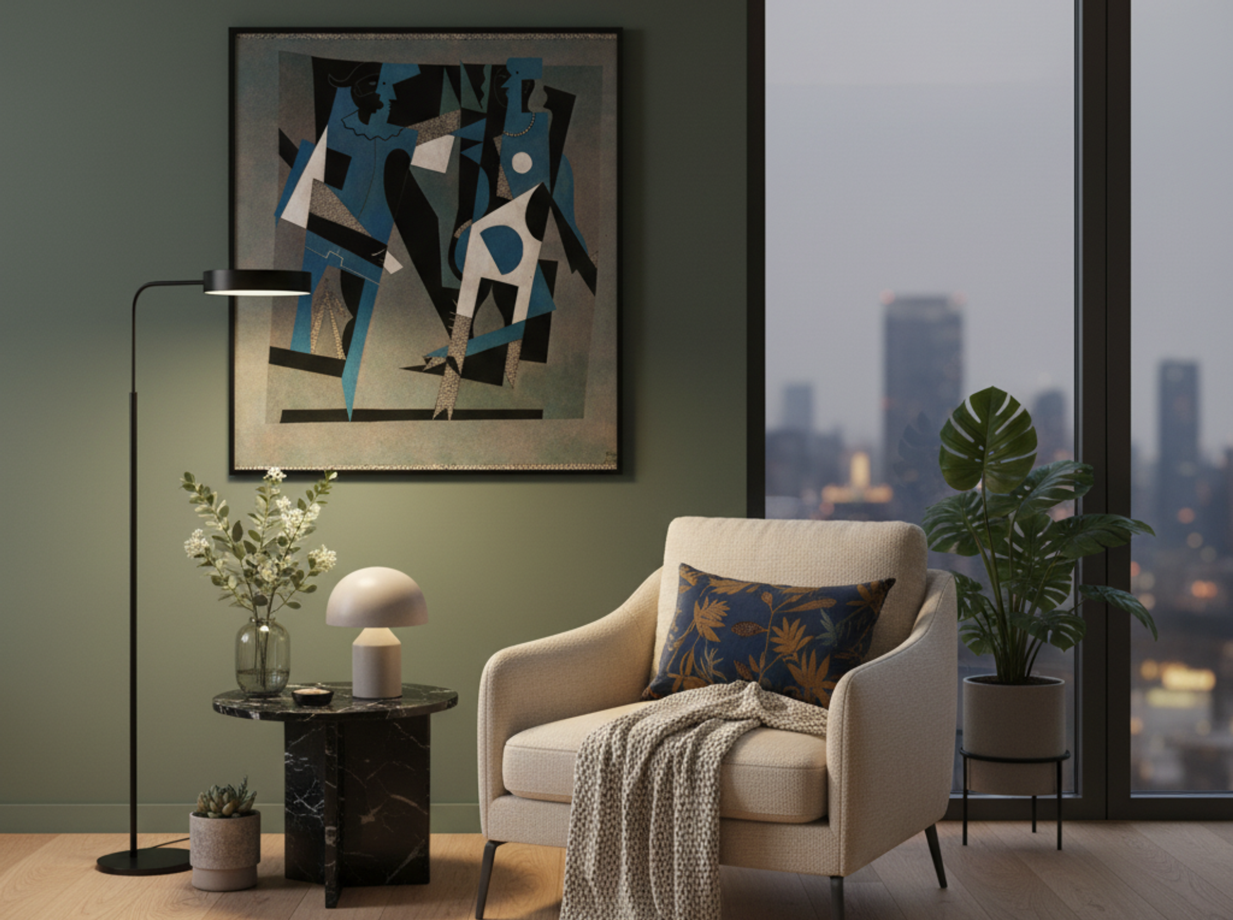 Harlequin and Woman with Necklace - Alexandra Exter - Lifestyle