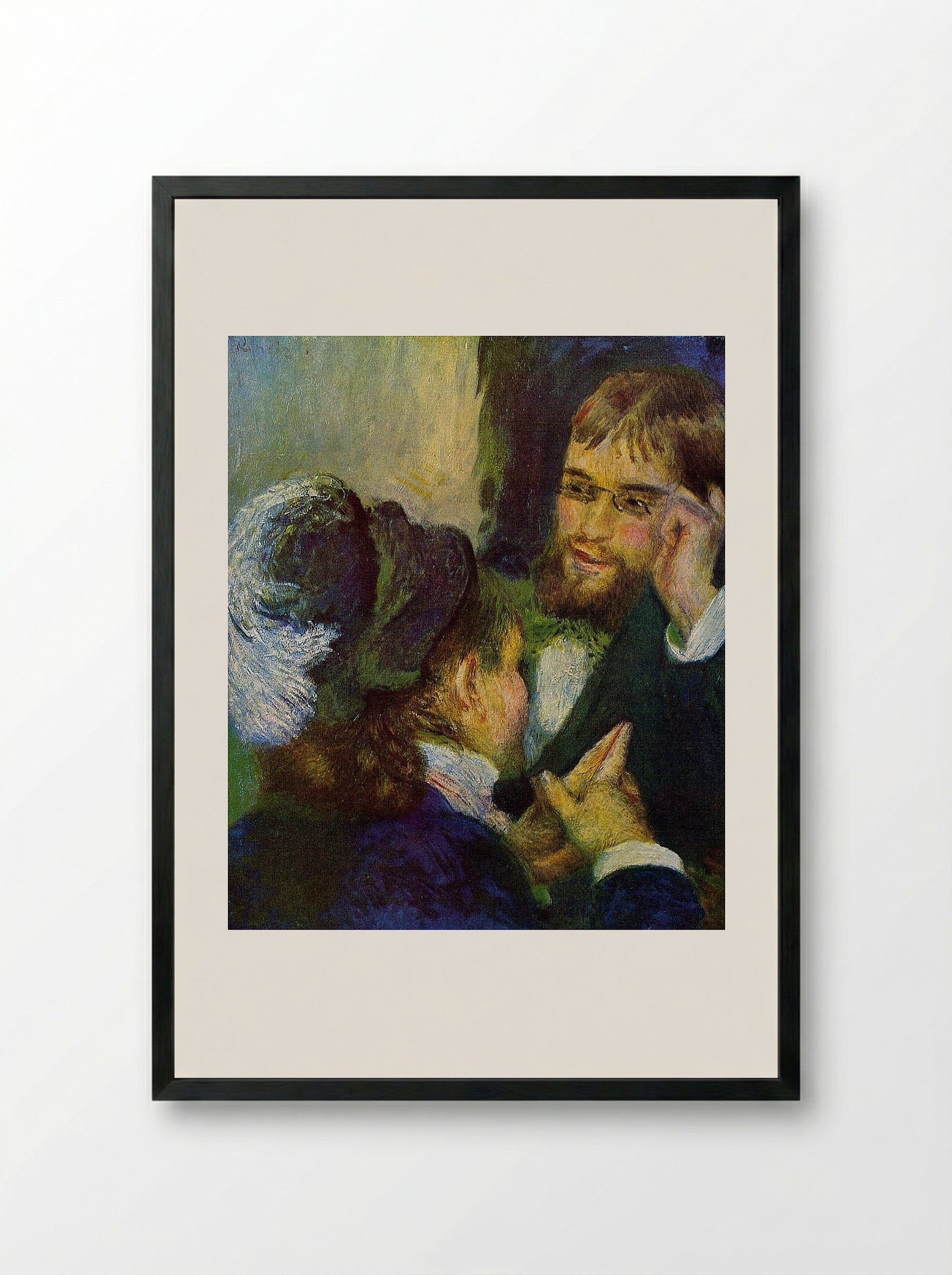 Conversation - Pierre-Auguste Renoir - Framed Print Black