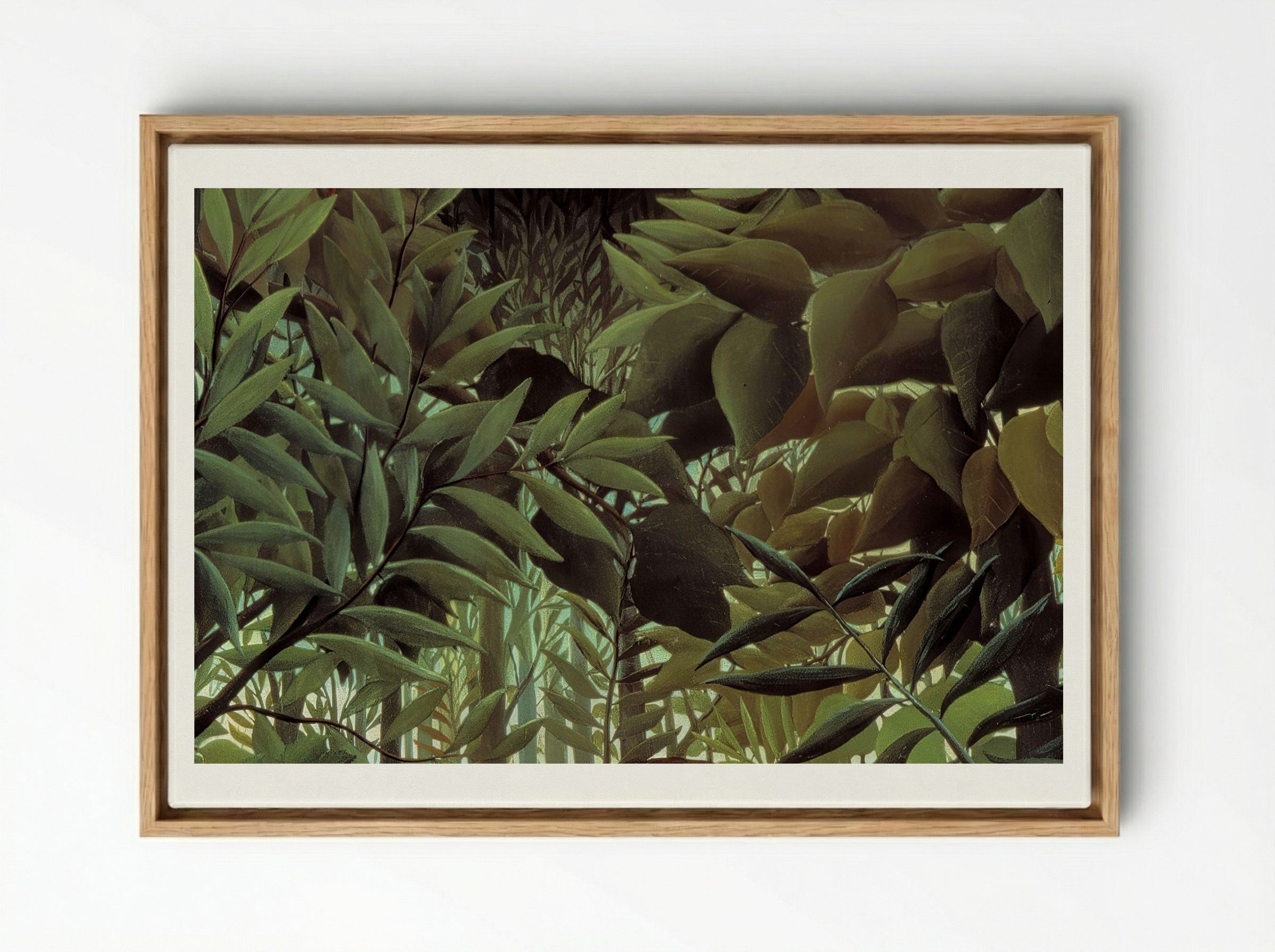 The Hungry Lion Throws Itself on the Antelope - Henri Rousseau - Framed Canvas Wood