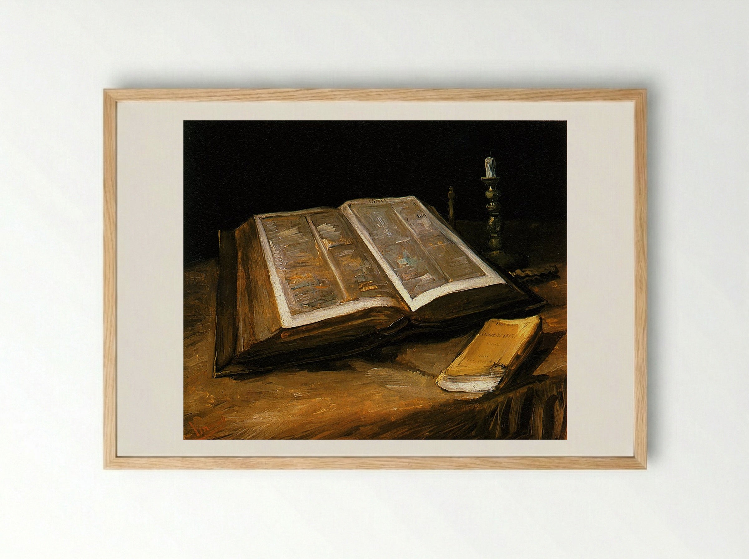 Still Life with Bible - Vincent van Gogh - Framed Print Wood