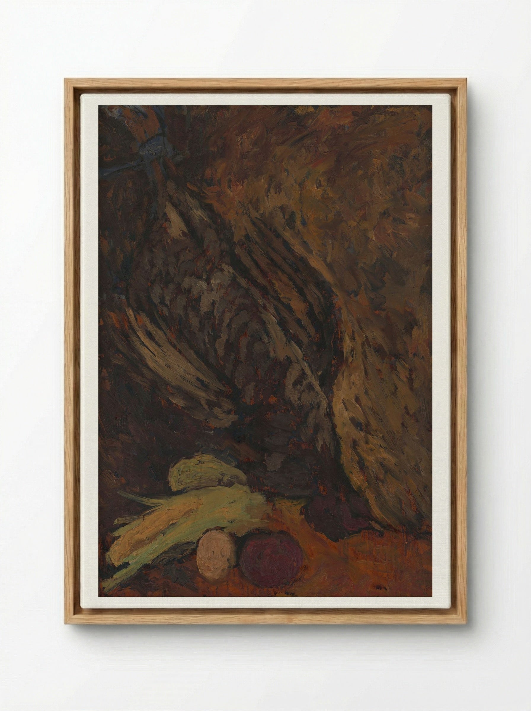 Still Life with a Pheasant - Zolo Palugyay - Framed Canvas Wood