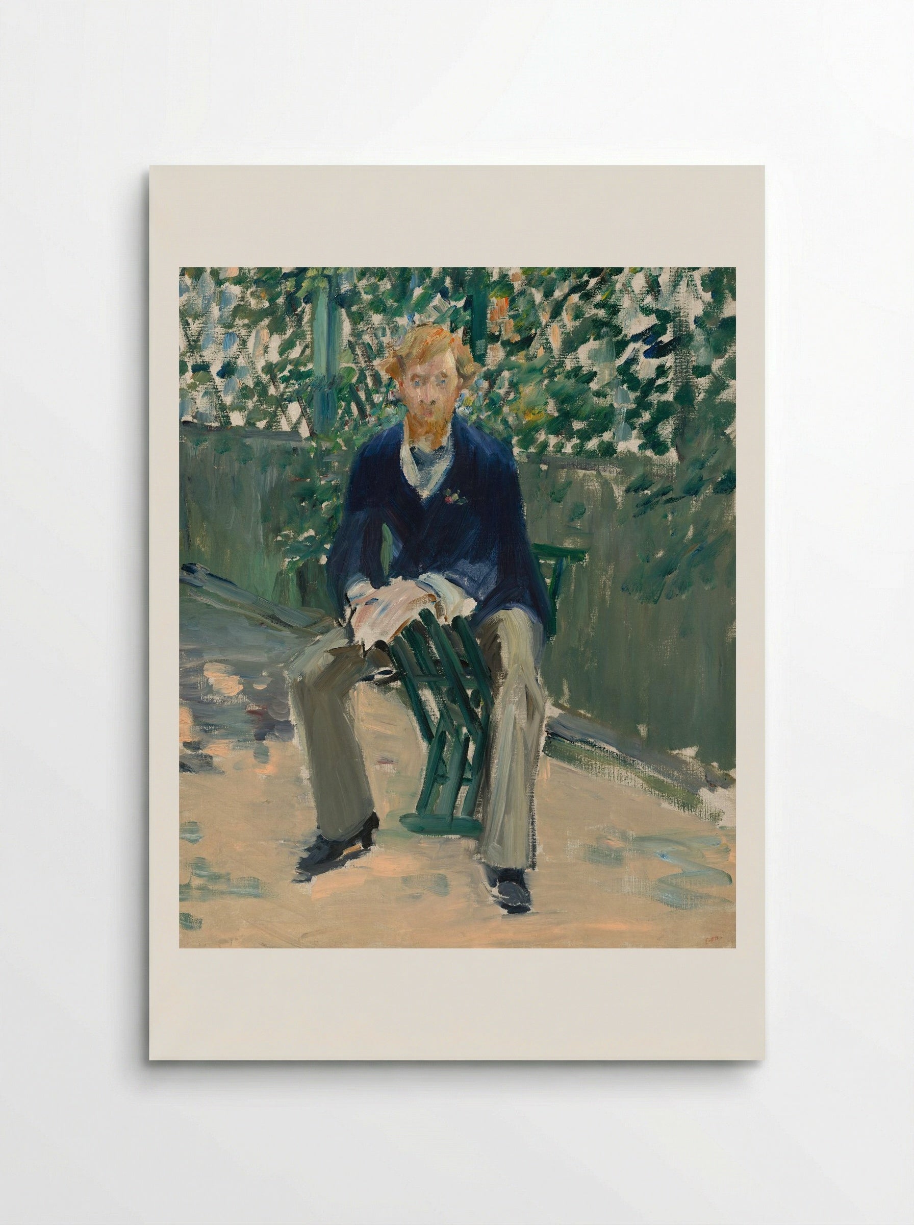 George Moore in the Artist's Garden - Édouard Manet - Poster