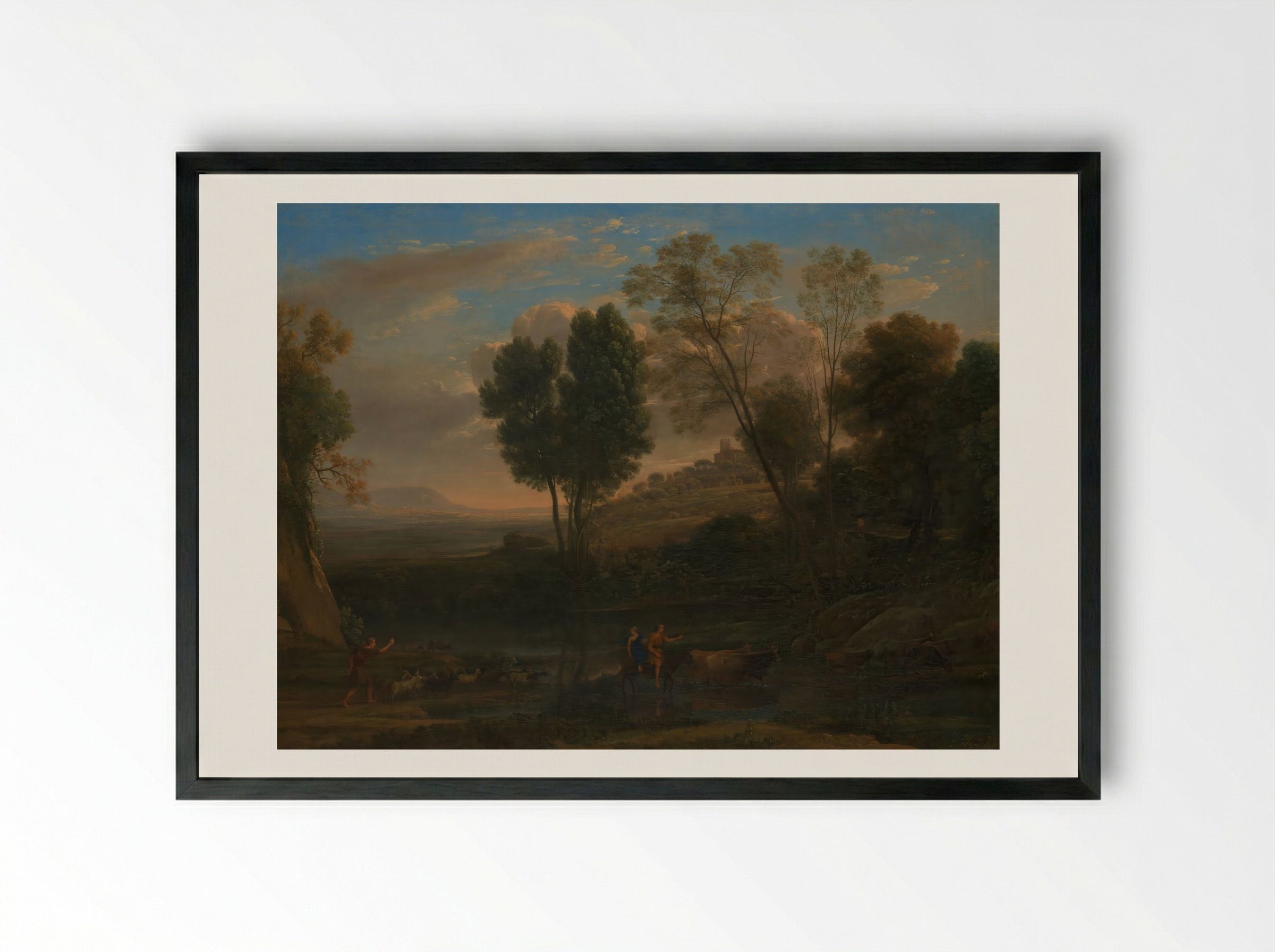 Sunrise - Claude Lorrain - Framed Print Black