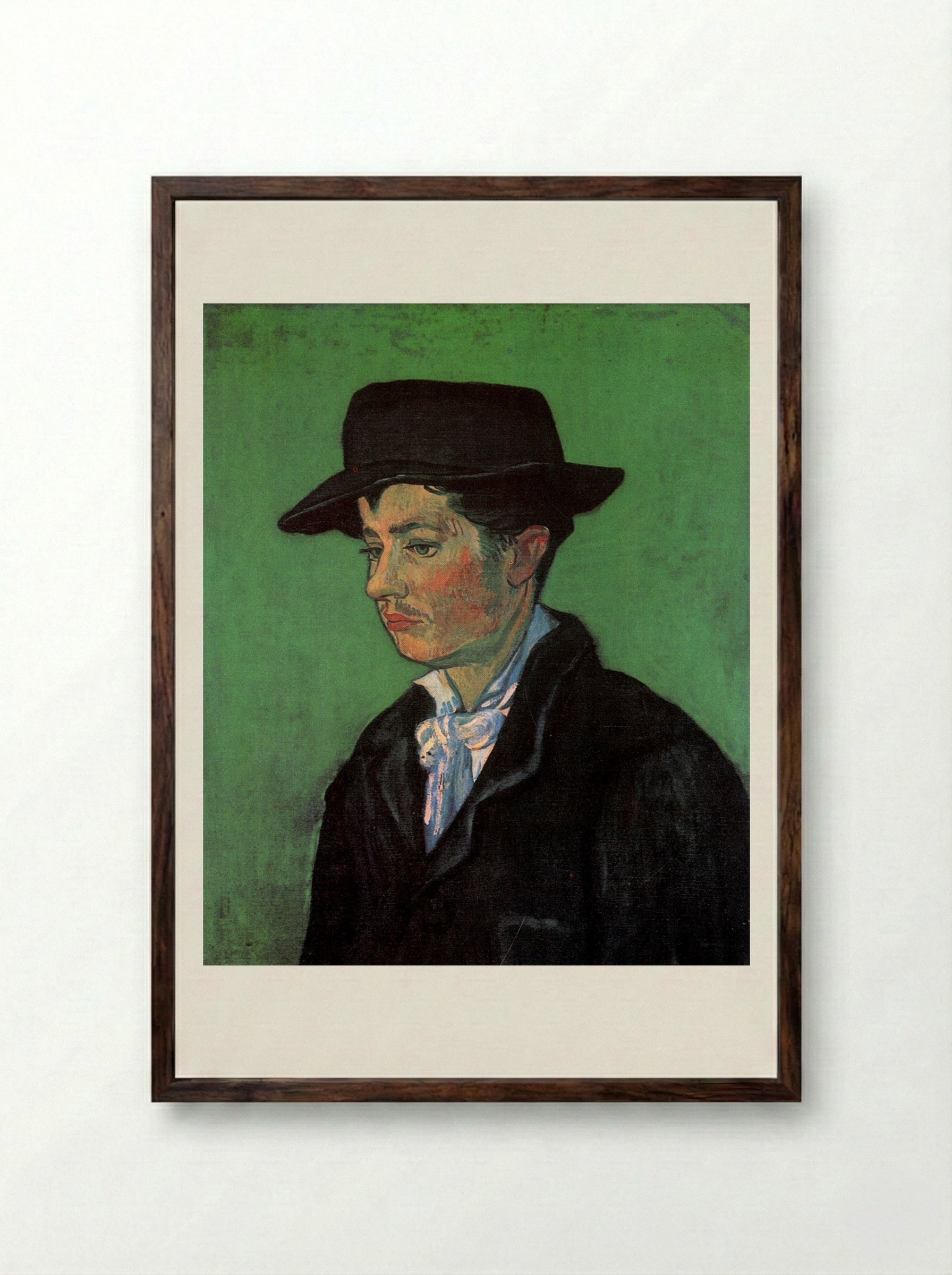 Portrait of Armand Roulin - Vincent van Gogh - Framed Print Dark Wood