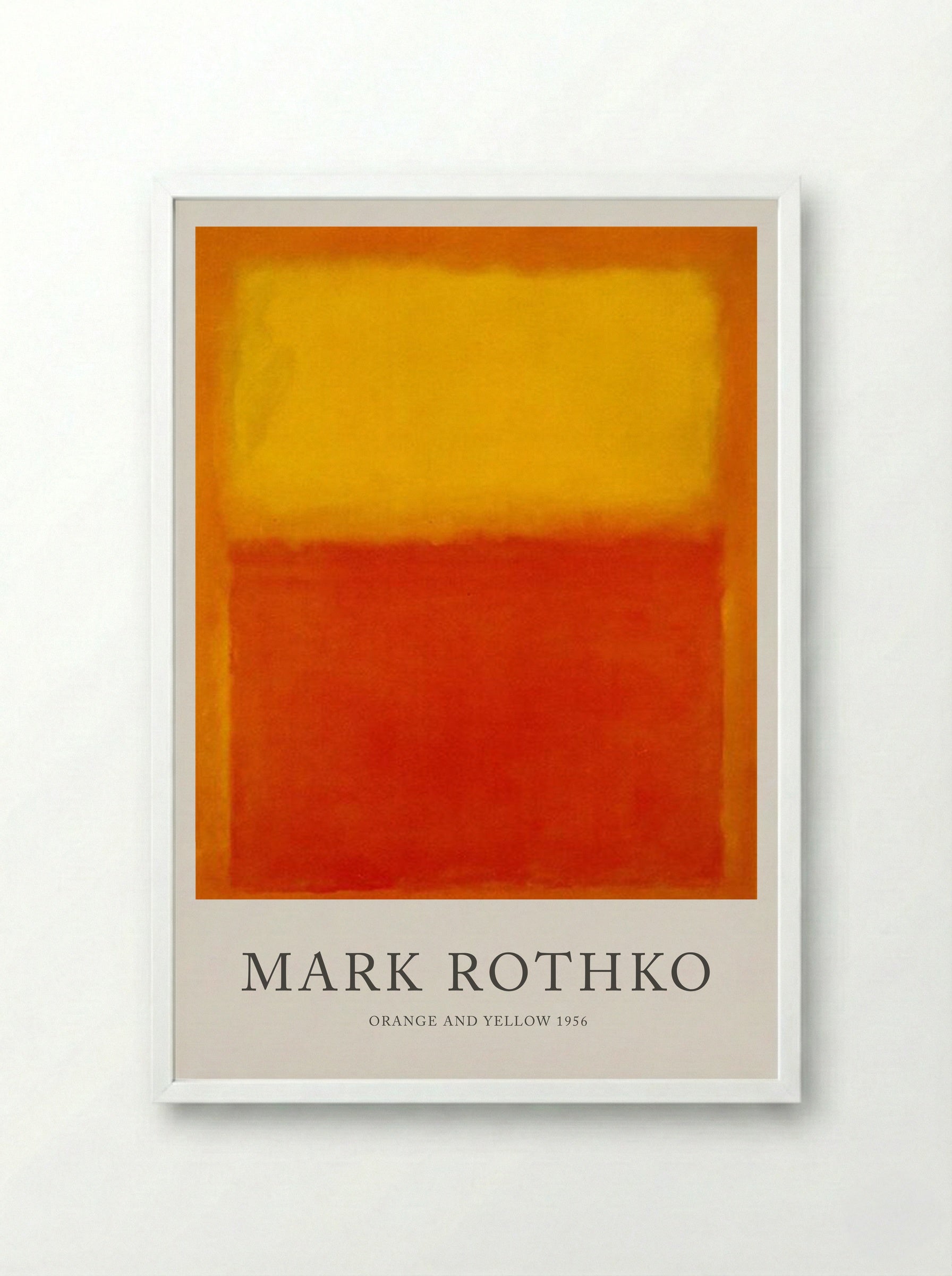Orange and Yellow - Mark Rothko - Framed Print White
