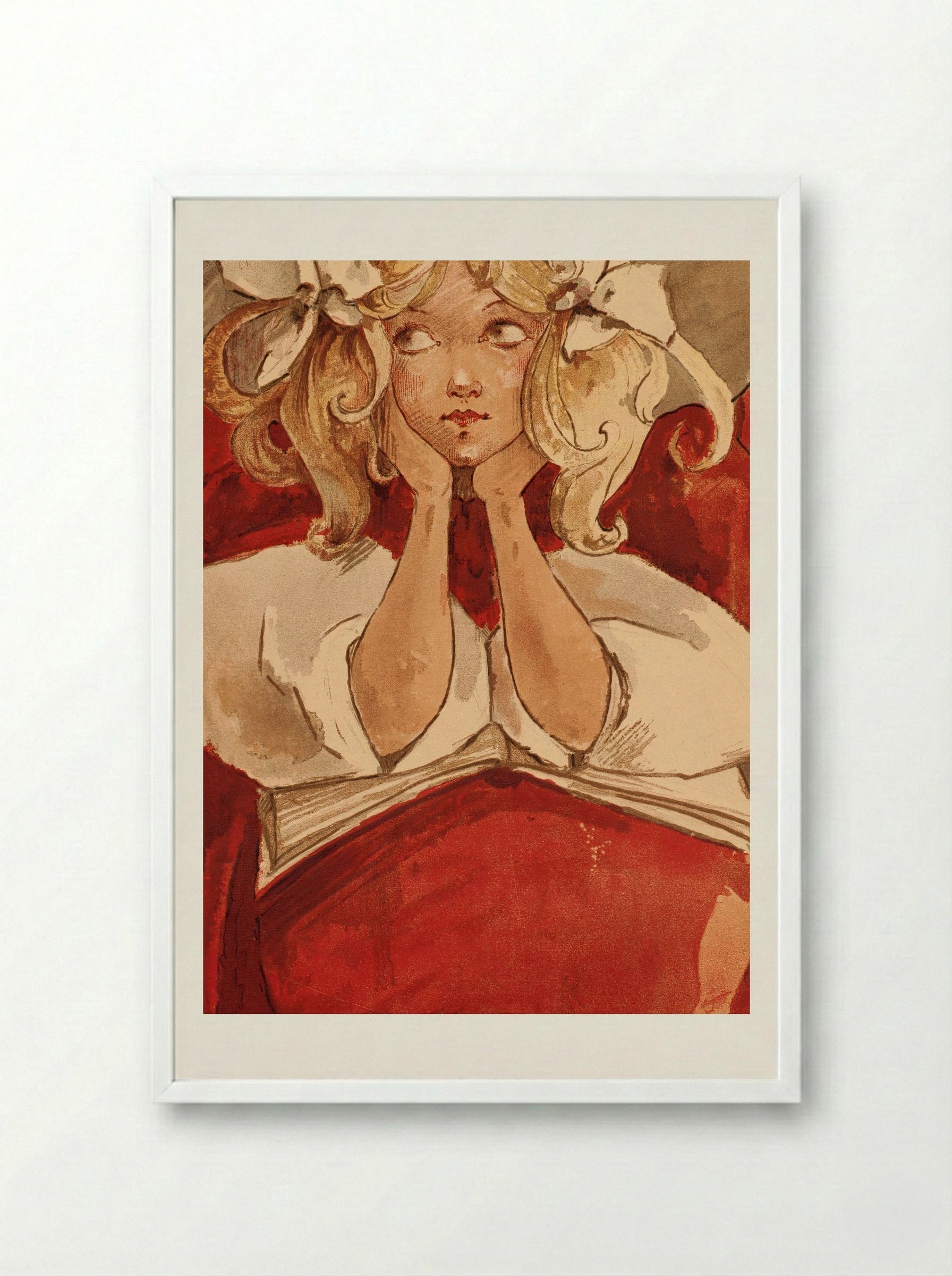 Fairy Tales (Mabel F. Blodgett Illustrations) - Ethel Reed - Framed Print White