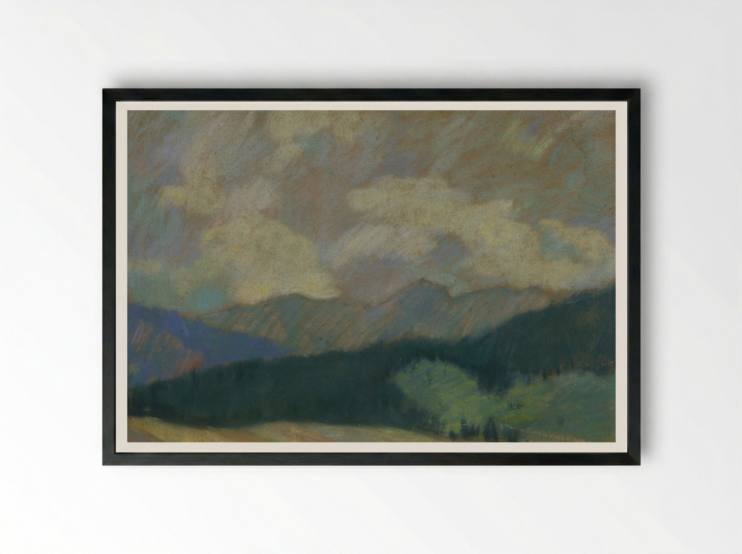 Mountain Landscape - Zolo Palugyay - Framed Print Black