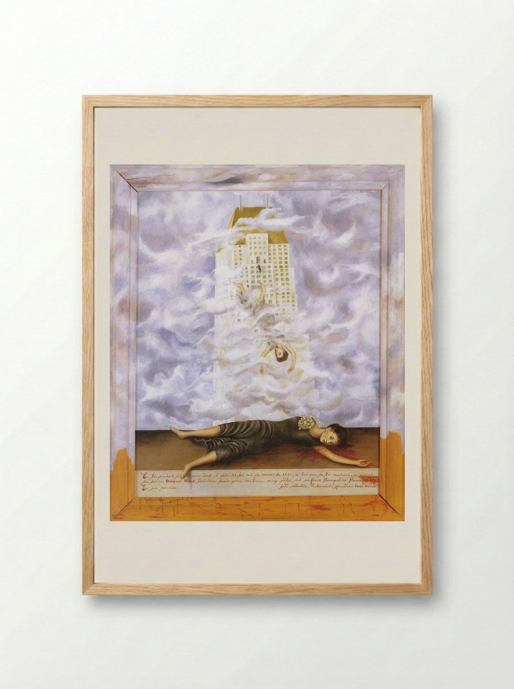 The Suicide of Dorothy Hale - Frida Kahlo - Framed Print Wood