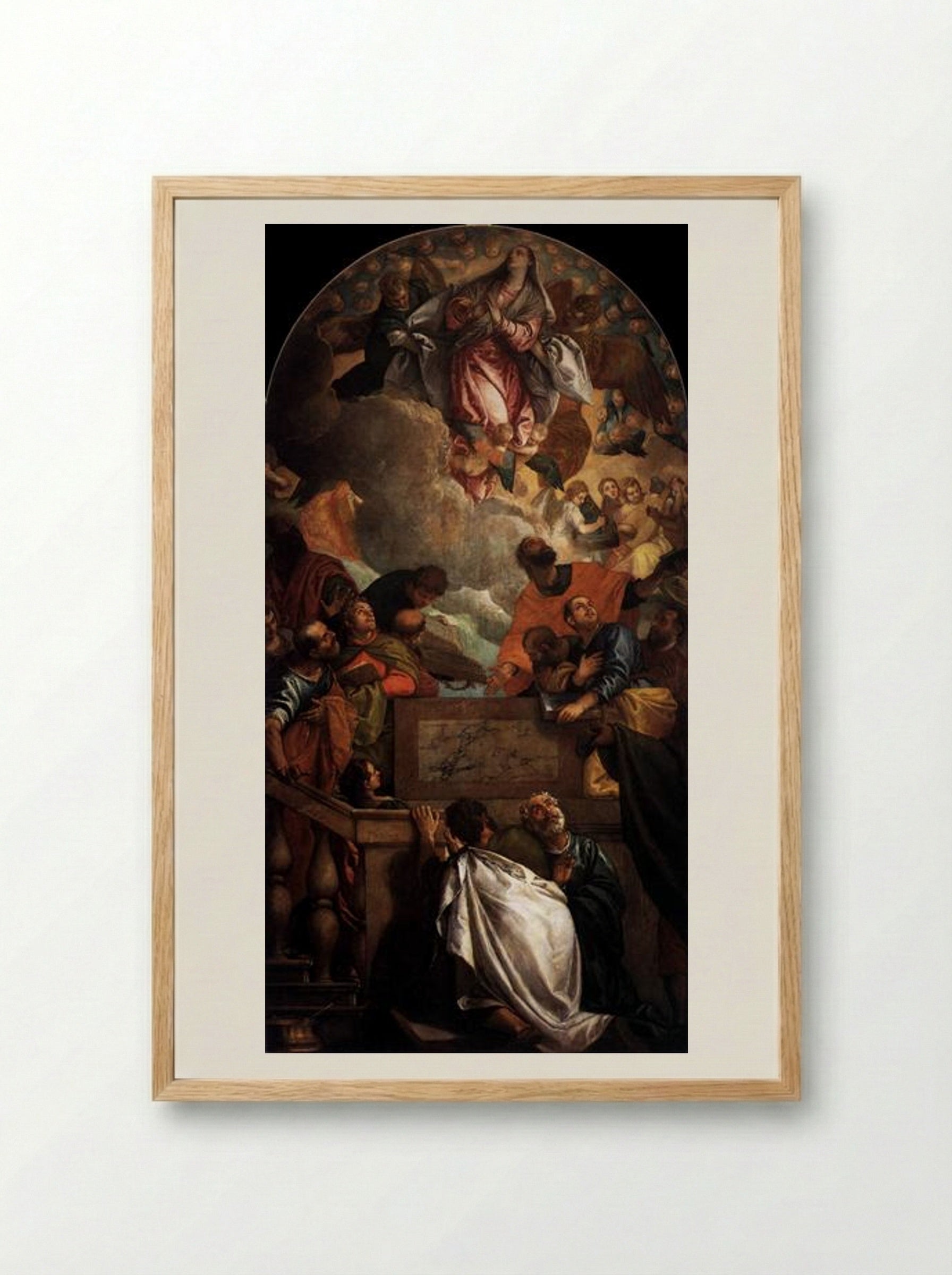 Assumption of the Virgin - Paolo Veronese - Framed Print Wood