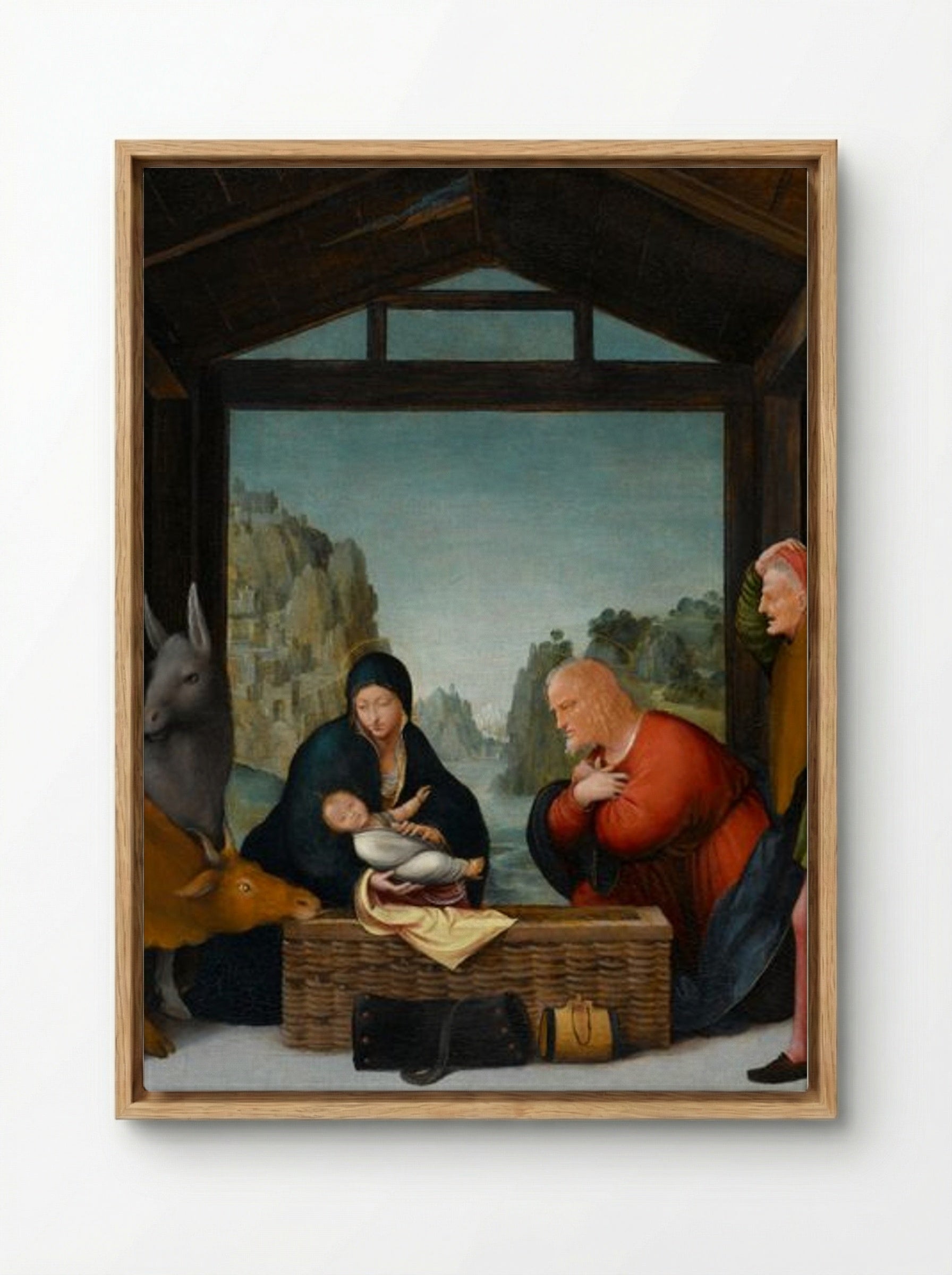 The Adoration of the Shepherds - Andrea Mantegna - Framed Canvas Wood