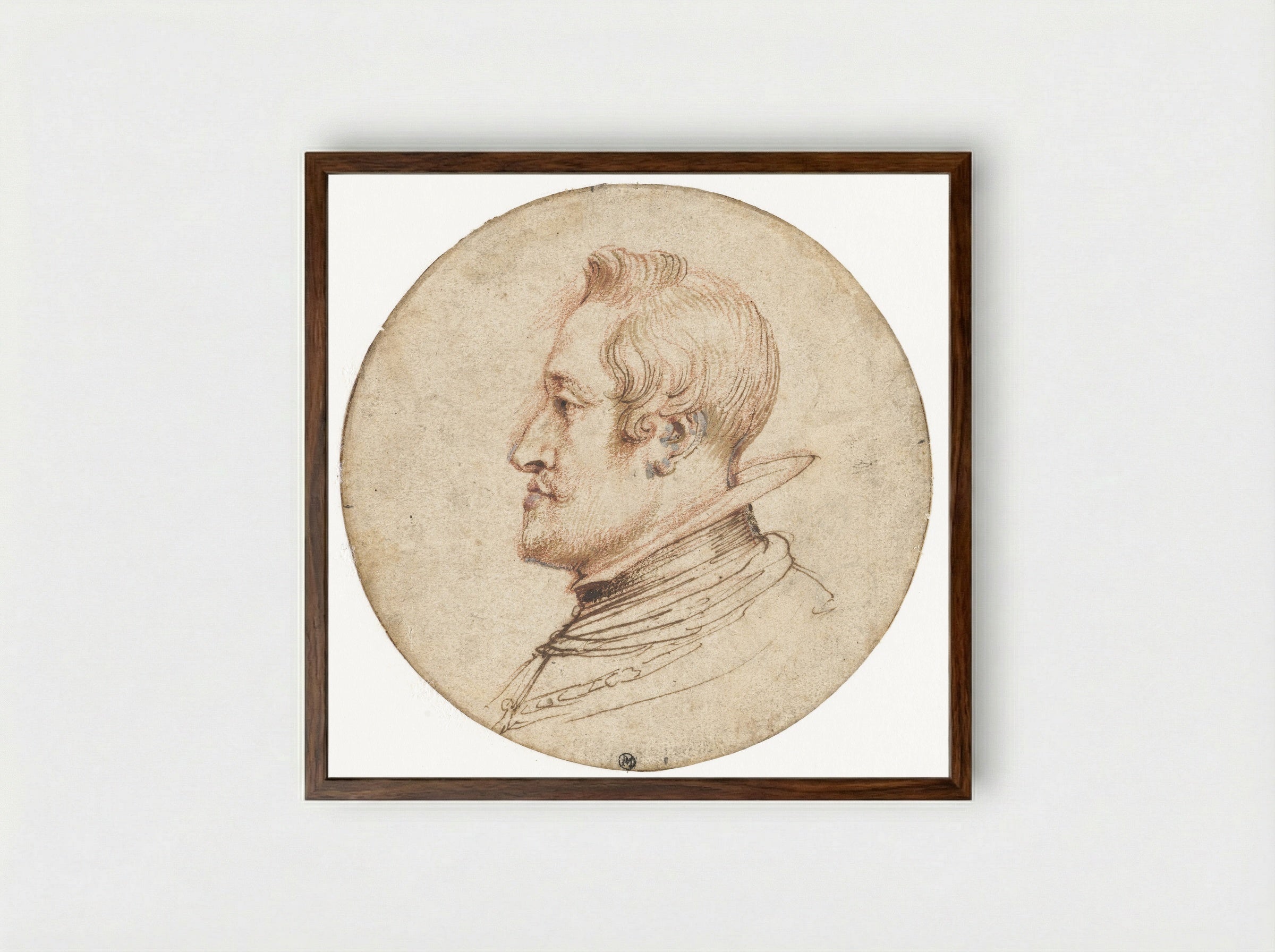 Portrait of Archduke Charles of Austria (Don Carlos) - Peter Paul Rubens - Framed Print Dark Wood