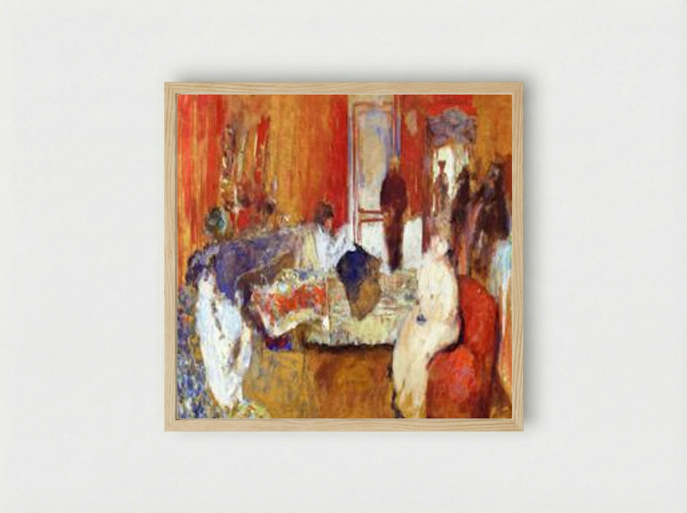 In the Red Room - Édouard Vuillard - Framed Print Wood