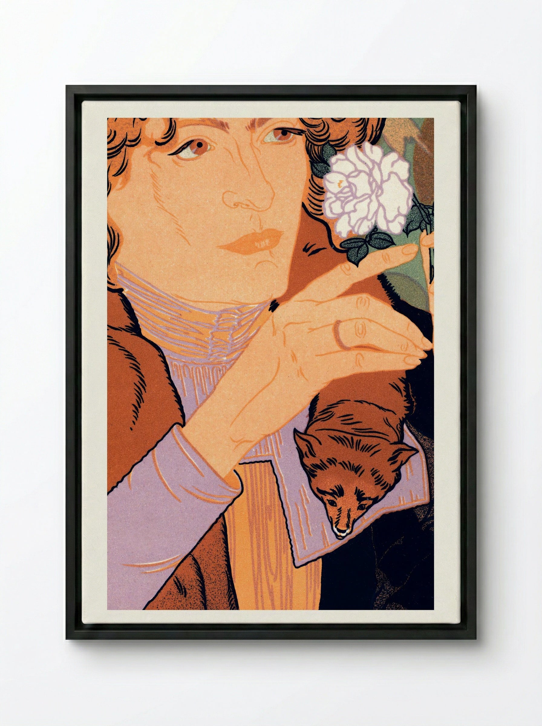 Affiche pour le Salon des Cent, 5e Exposition d'Art - Georges de Feure - Framed Canvas Black