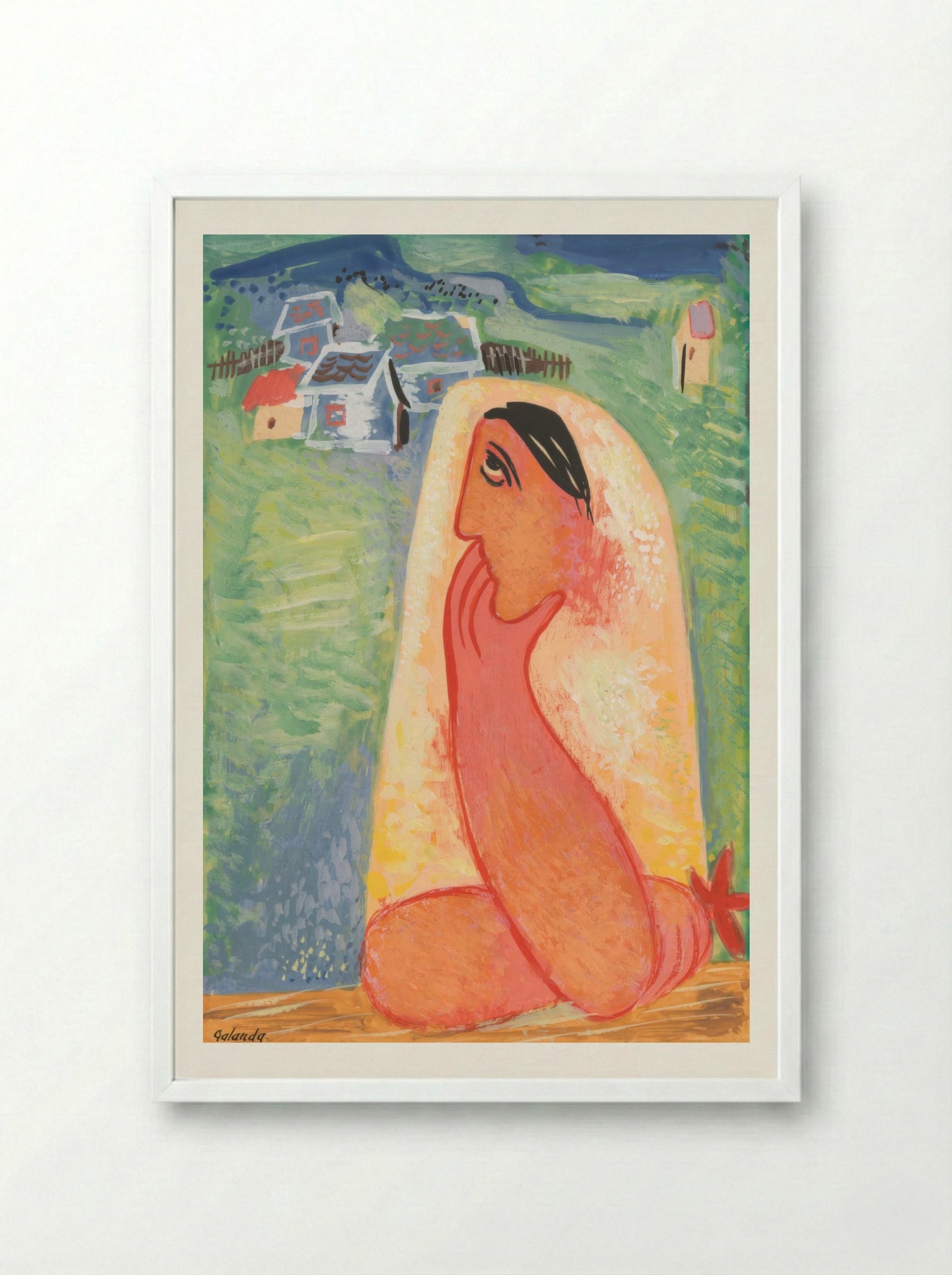 Villager - Mikuláš Galanda - Framed Print White