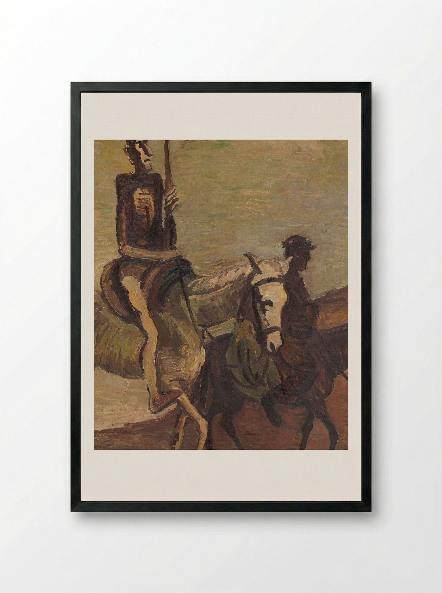 Don Quixote and Sancho Panza - Cyprián Majerník - Framed Print Black