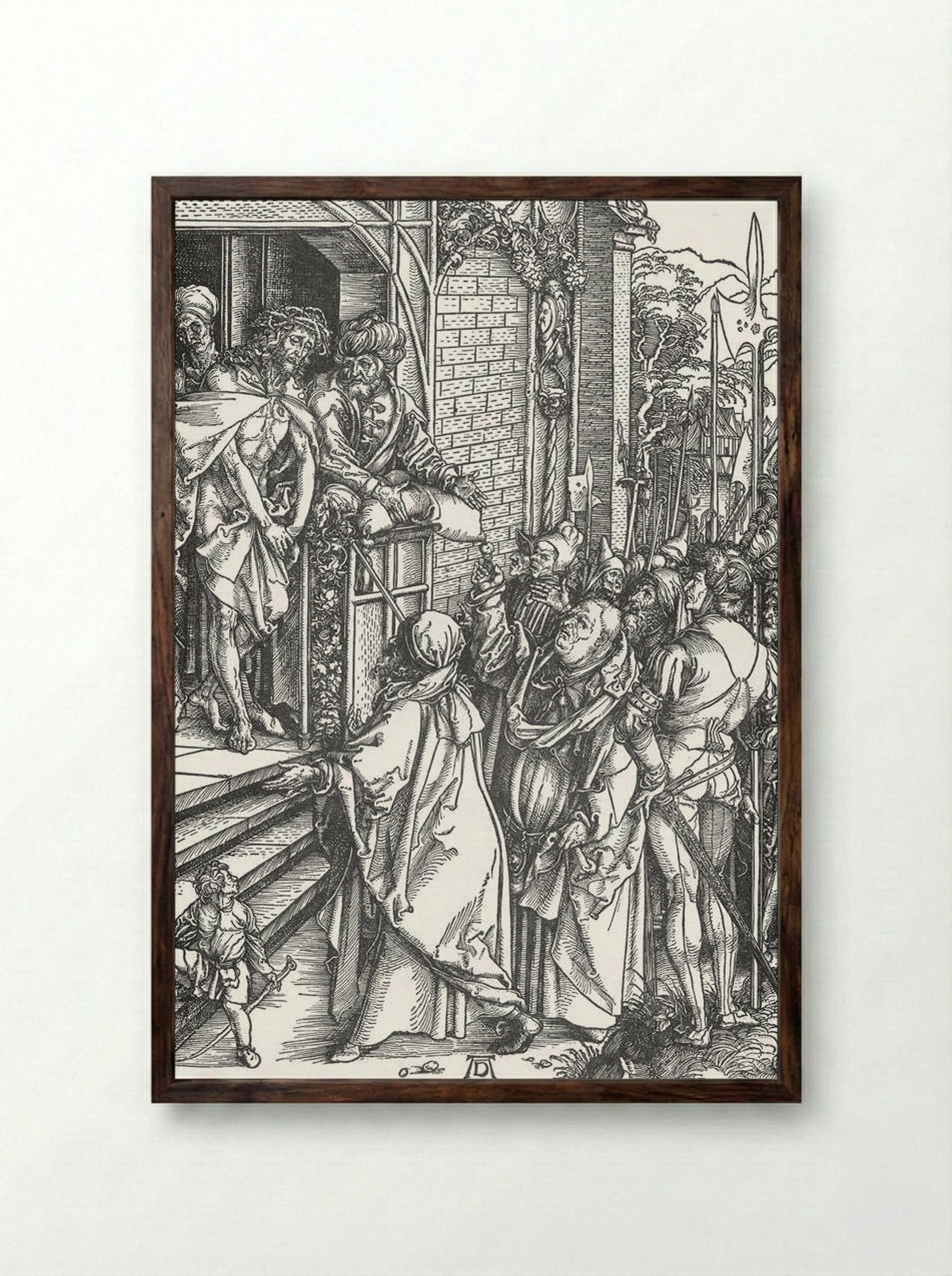 Ecce Homo - Albrecht Dürer - Framed Print Dark Wood