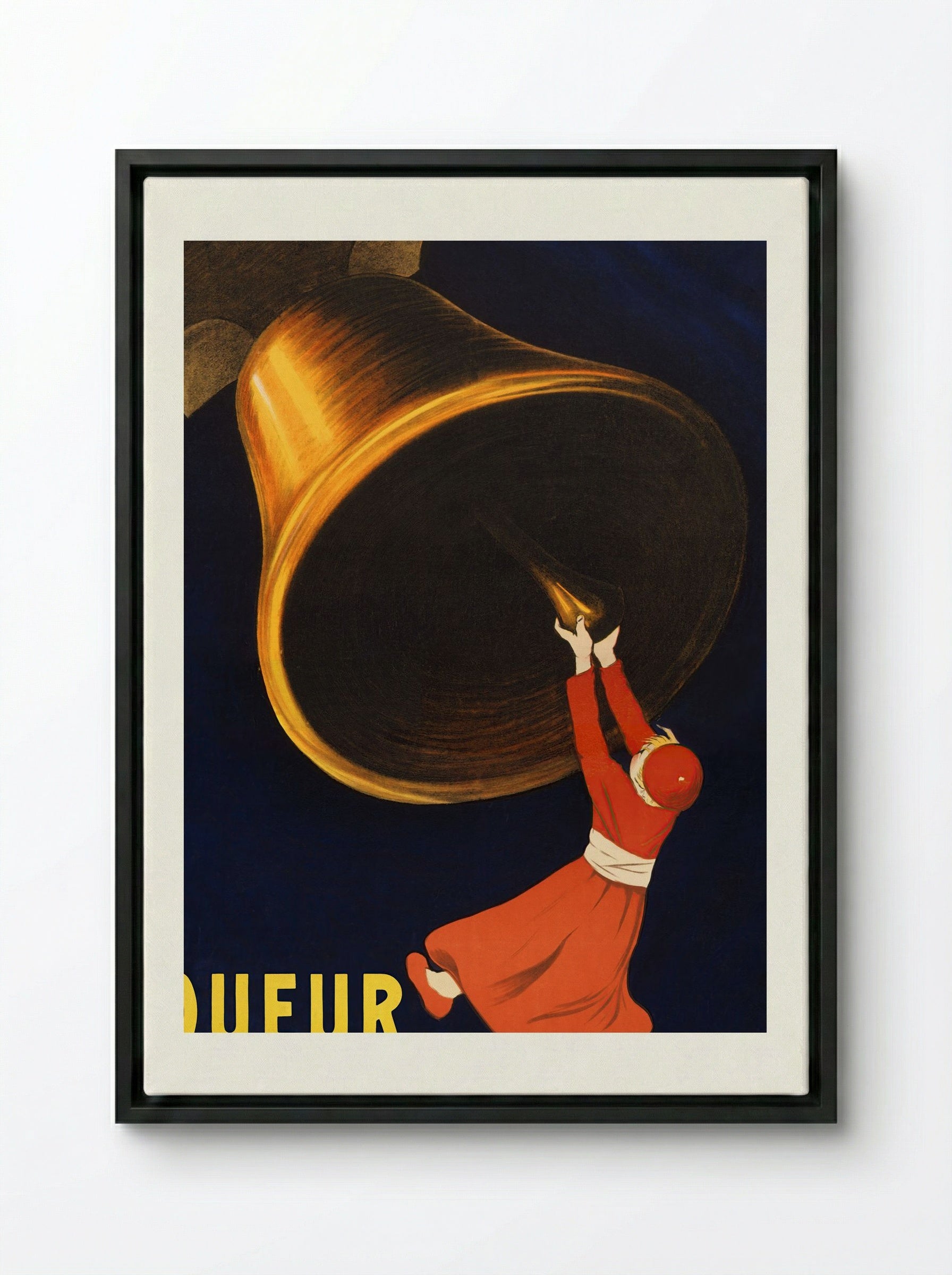 Angelus, Liqueur des Salesiens de Dom Bosco - Leonetto Cappiello - Framed Canvas Black