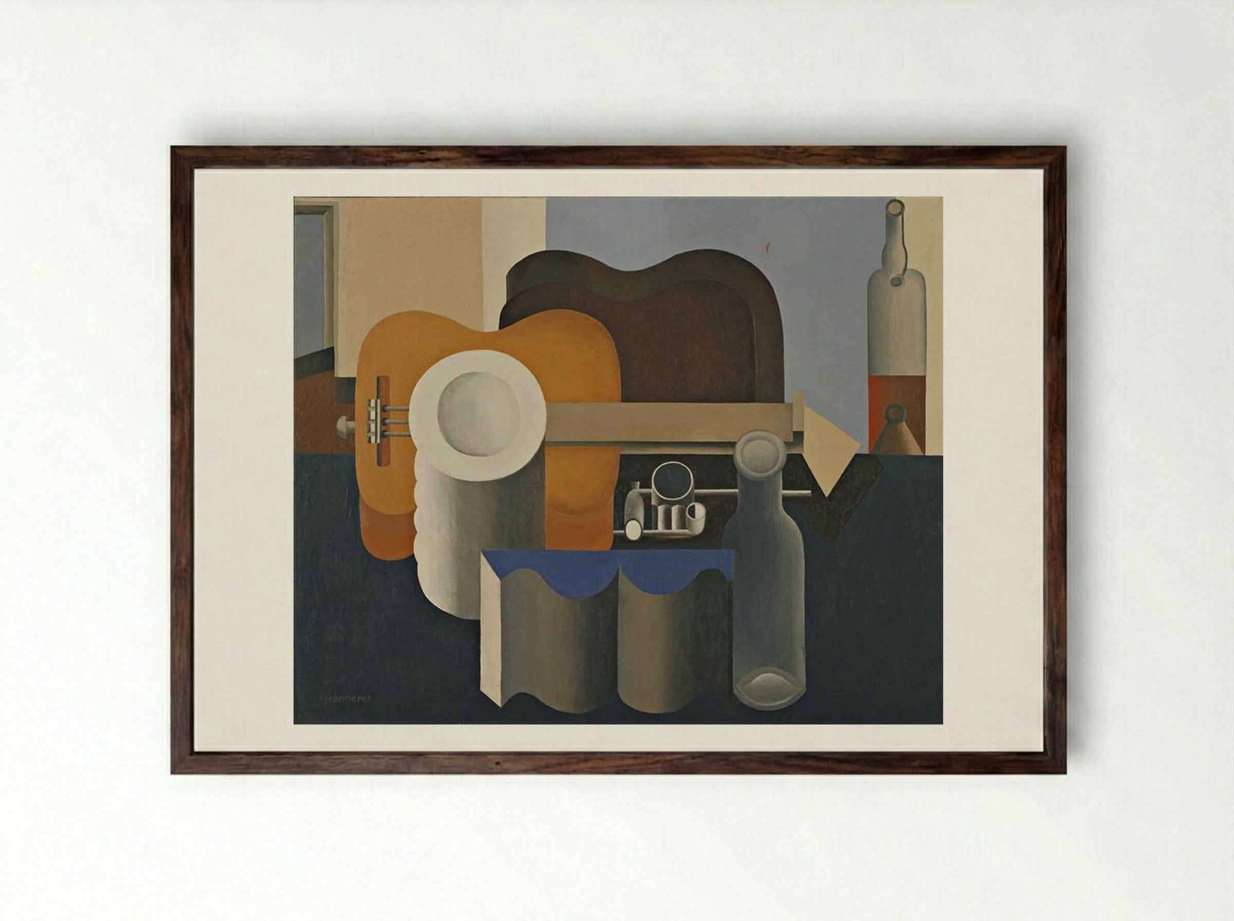 Still Life (Le Corbusier) - Le Corbusier - Framed Print Dark Wood