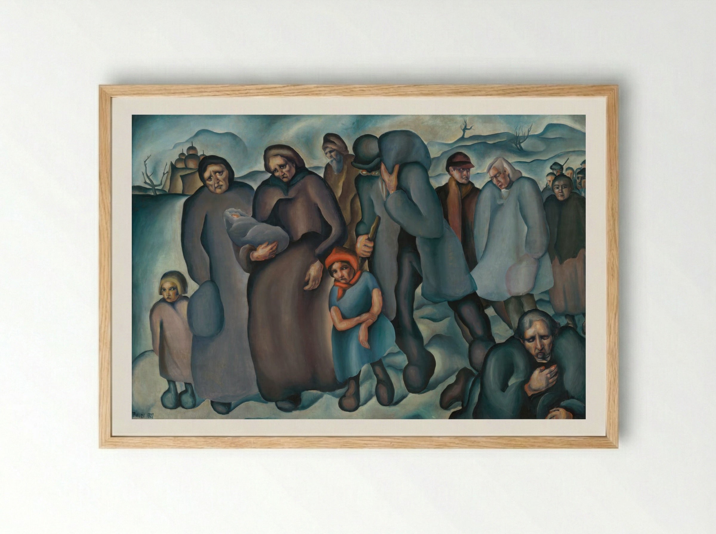 Refugees - Konstantin Bauer - Framed Print Wood