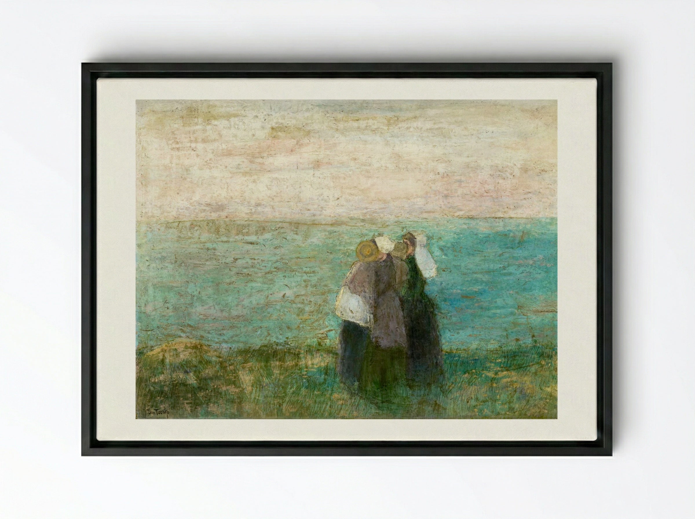Women by the Sea - Jan Toorop - Framed Canvas Black