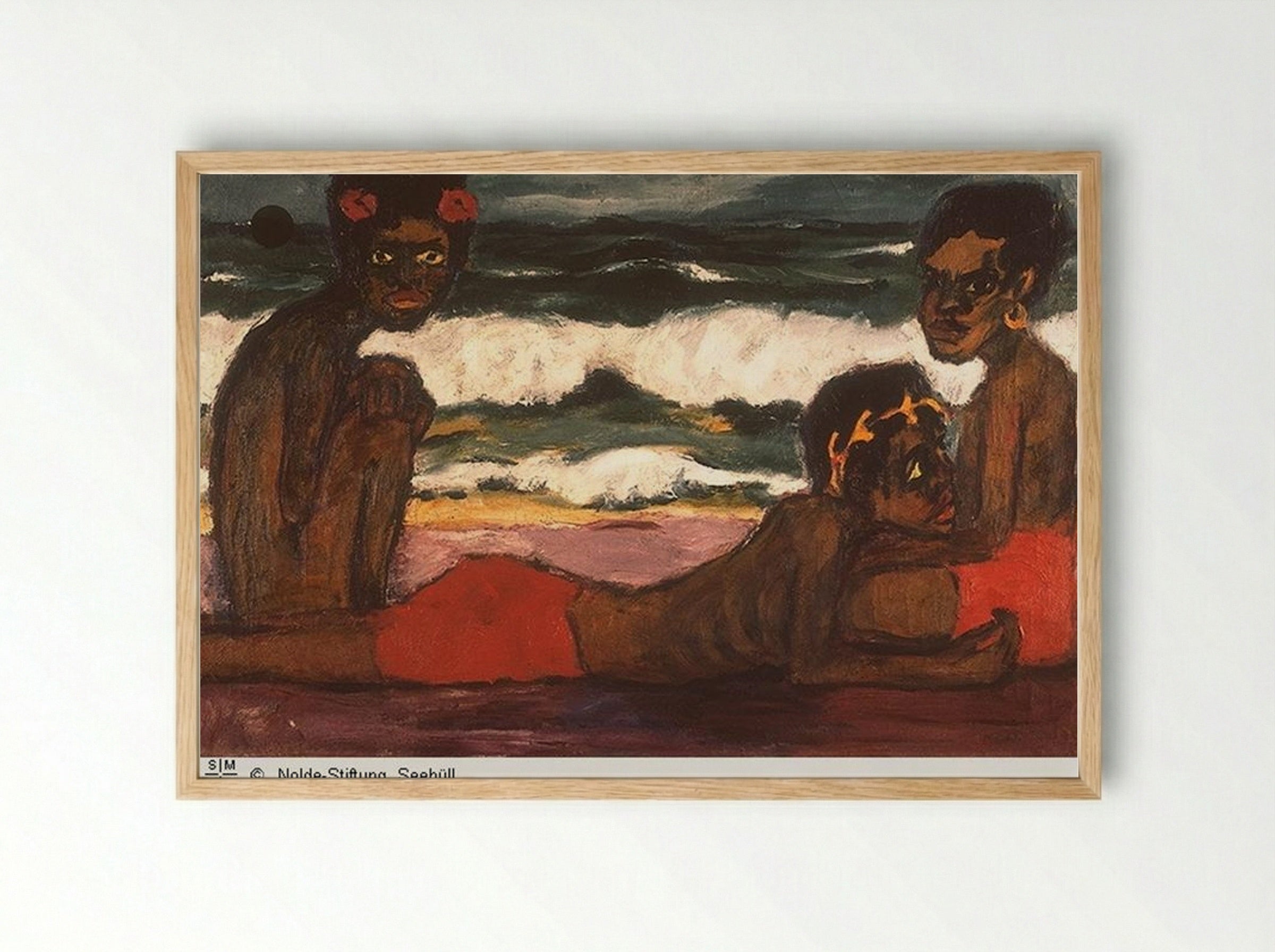 Papuan Youth - Emil Nolde - Framed Print Wood