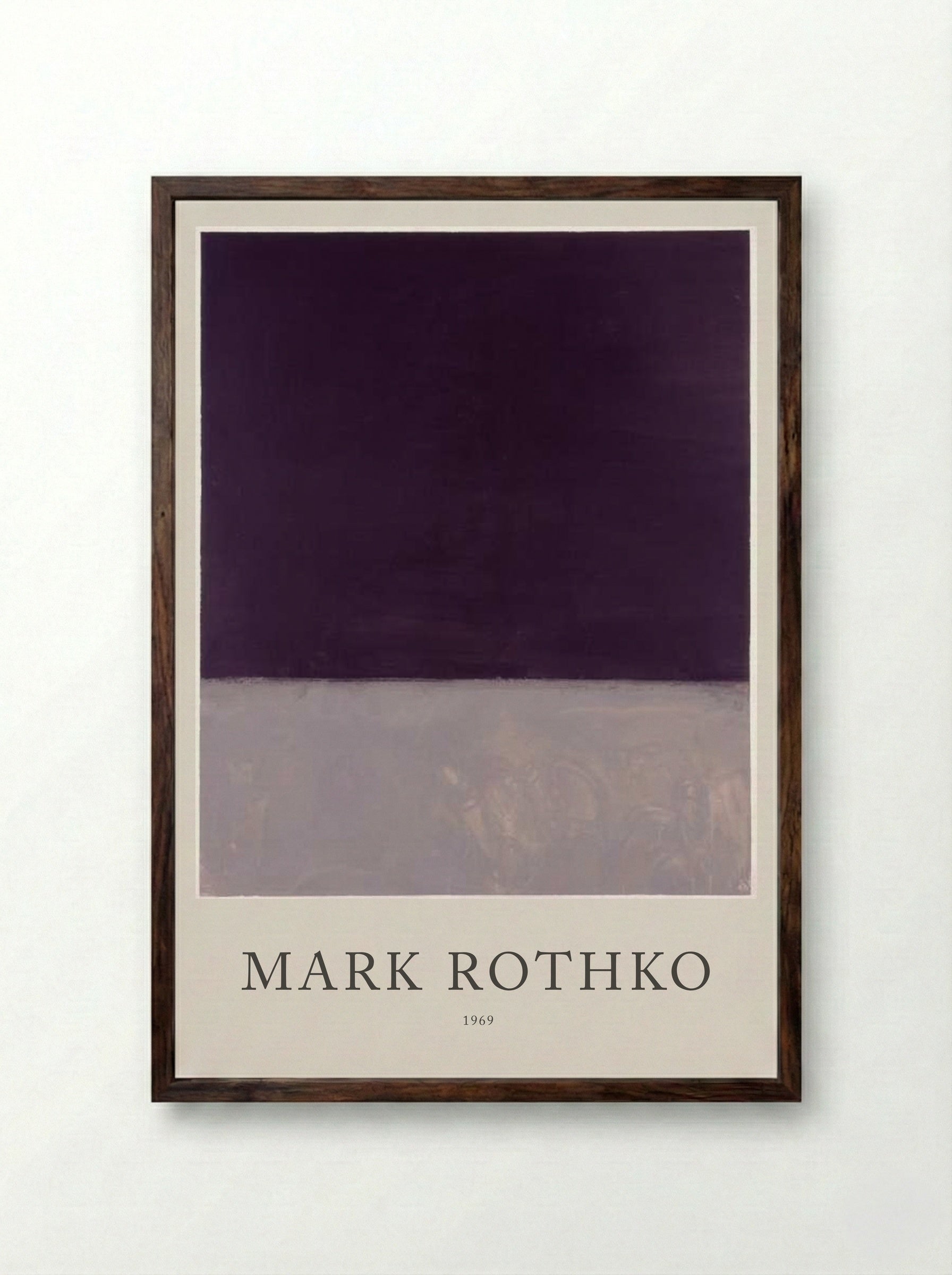 Untitled (Purple and Grey) - Mark Rothko - Framed Print Dark Wood