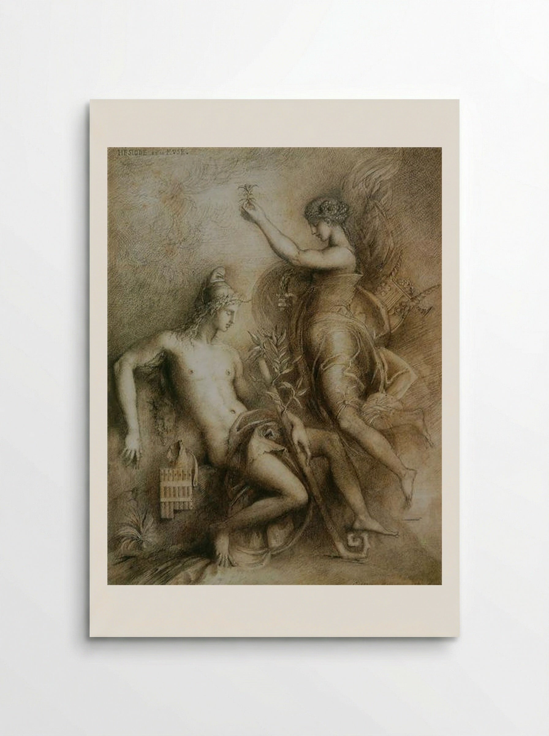 Hesiod and the Muse - Gustave Moreau - Poster