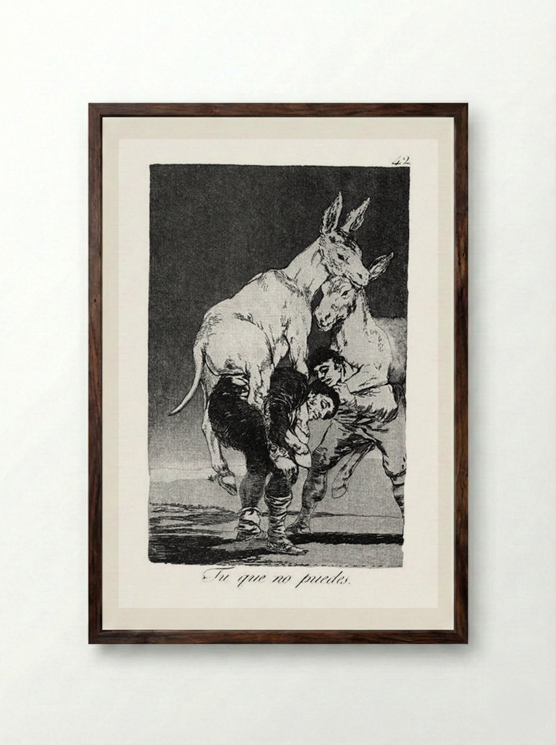 They Who Cannot - Francisco Goya - Framed Print Dark Wood
